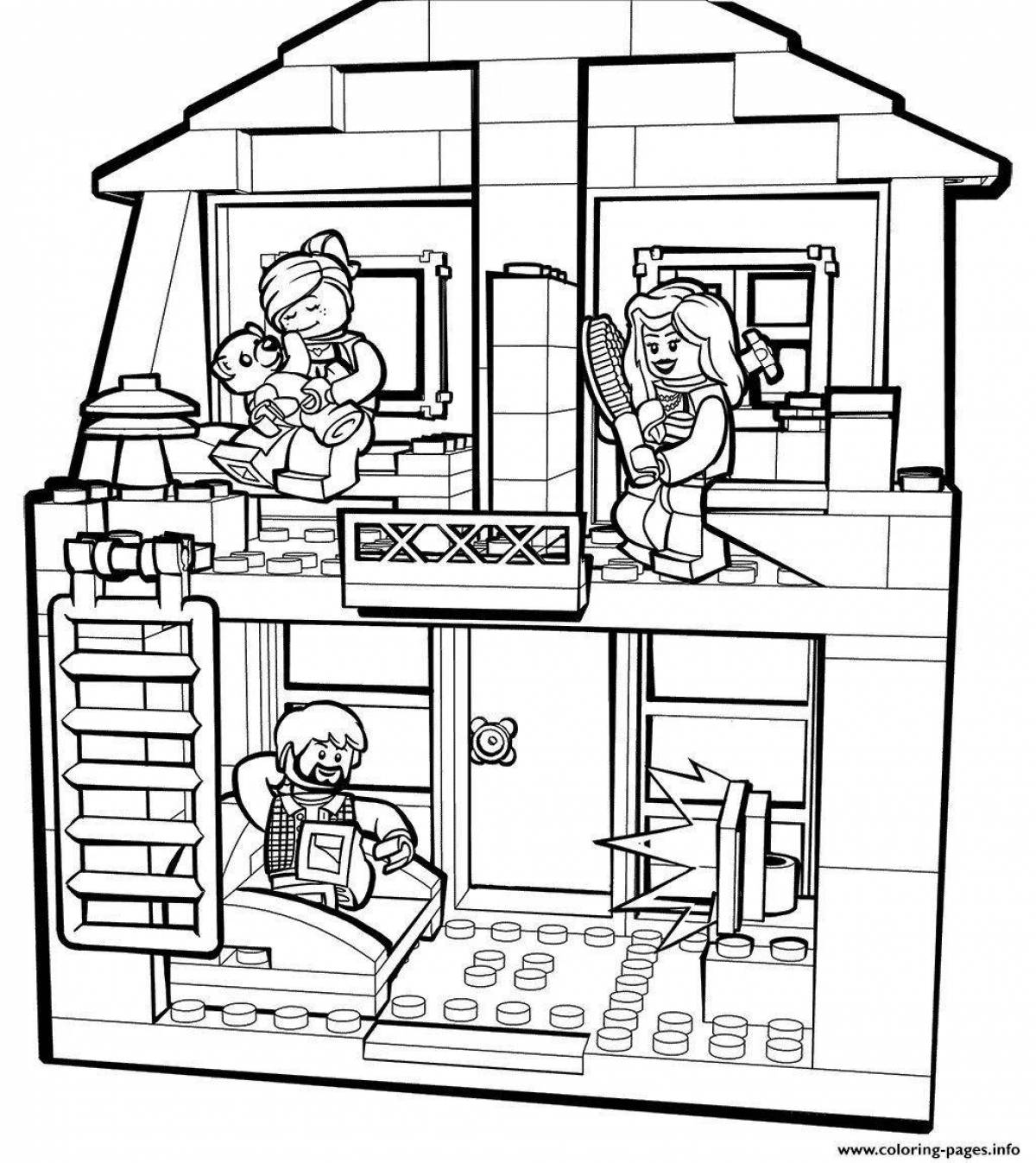 Fun house coloring game