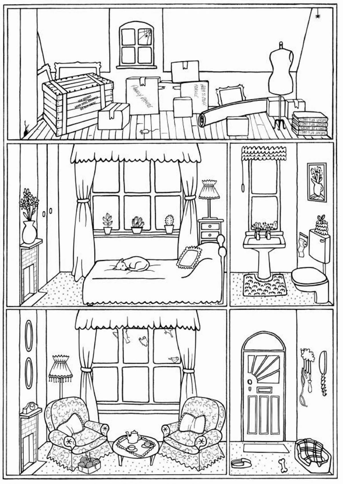 Magic home coloring game