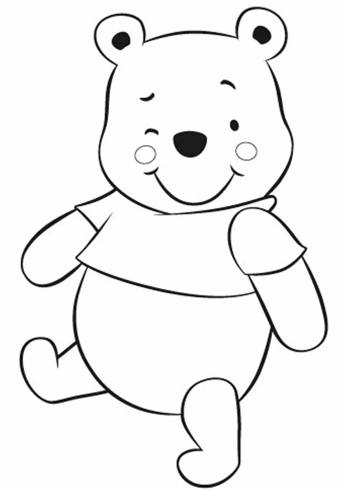 Fancy bear coloring page