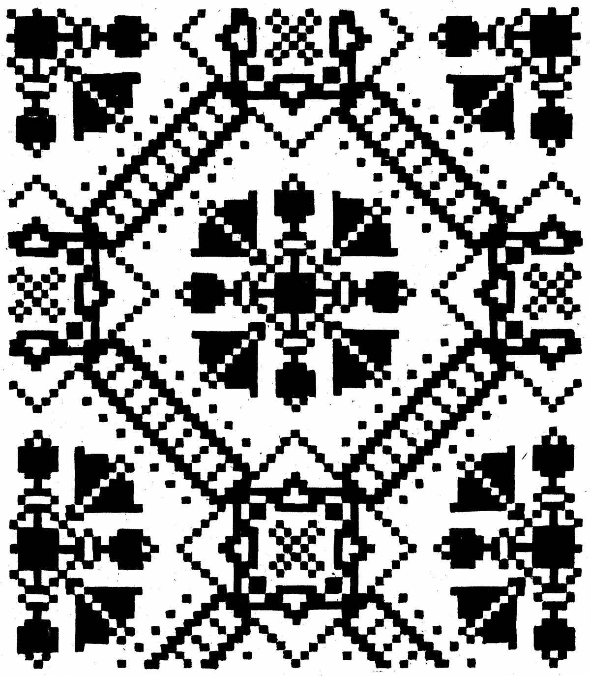 Coloring page magnificent Chuvash patterns