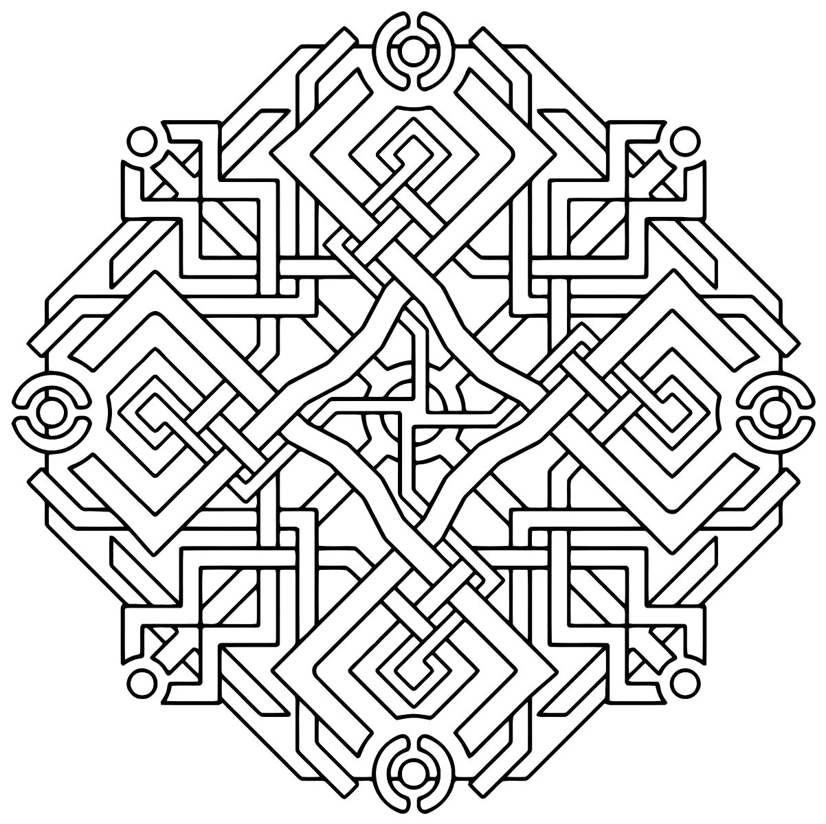 Coloring symmetrical Chuvash patterns