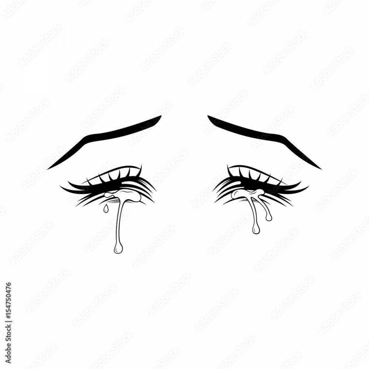 Coloring book shining gacha eyes