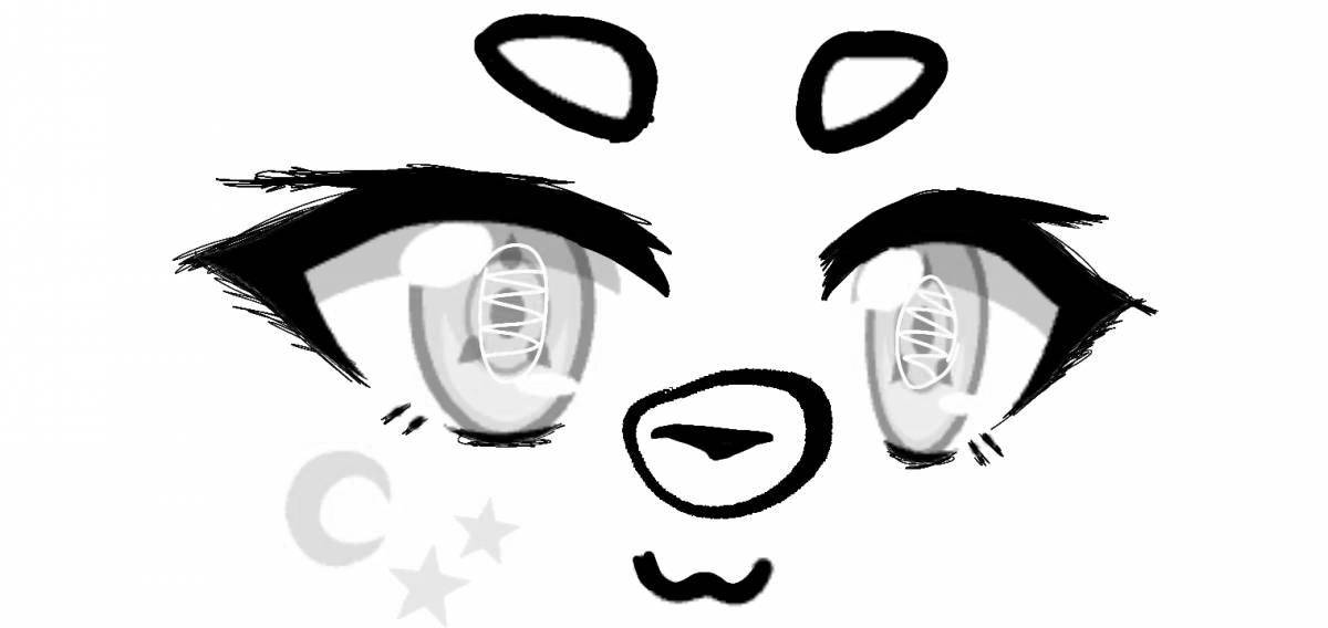 Coloring dazzling gacha eyes