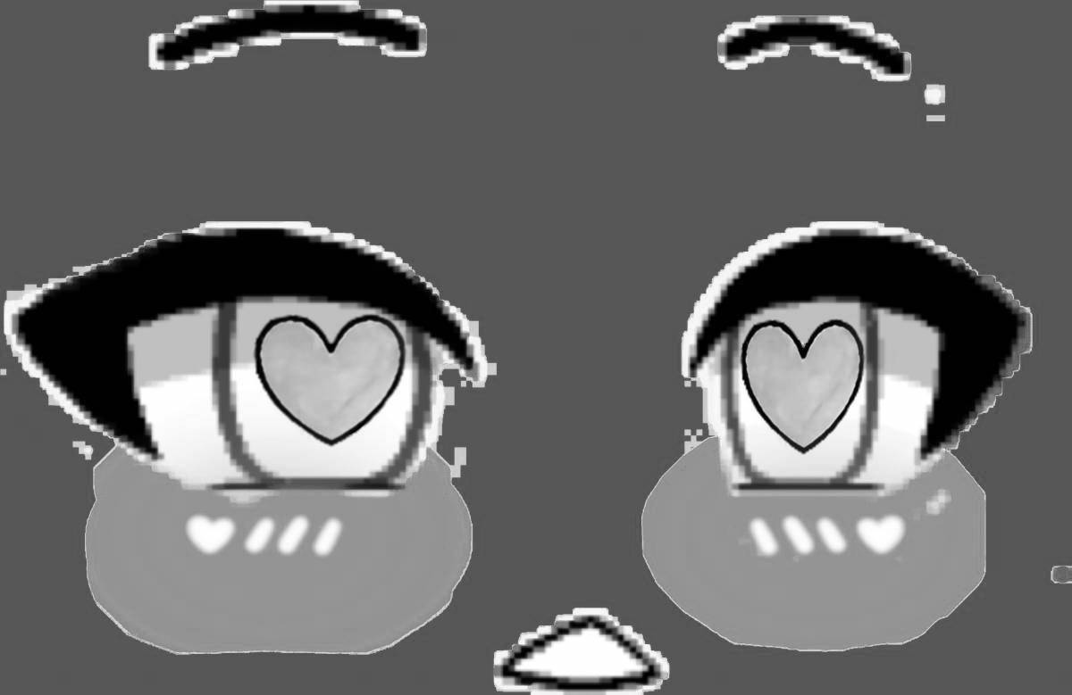 Coloring page mysterious gacha eyes