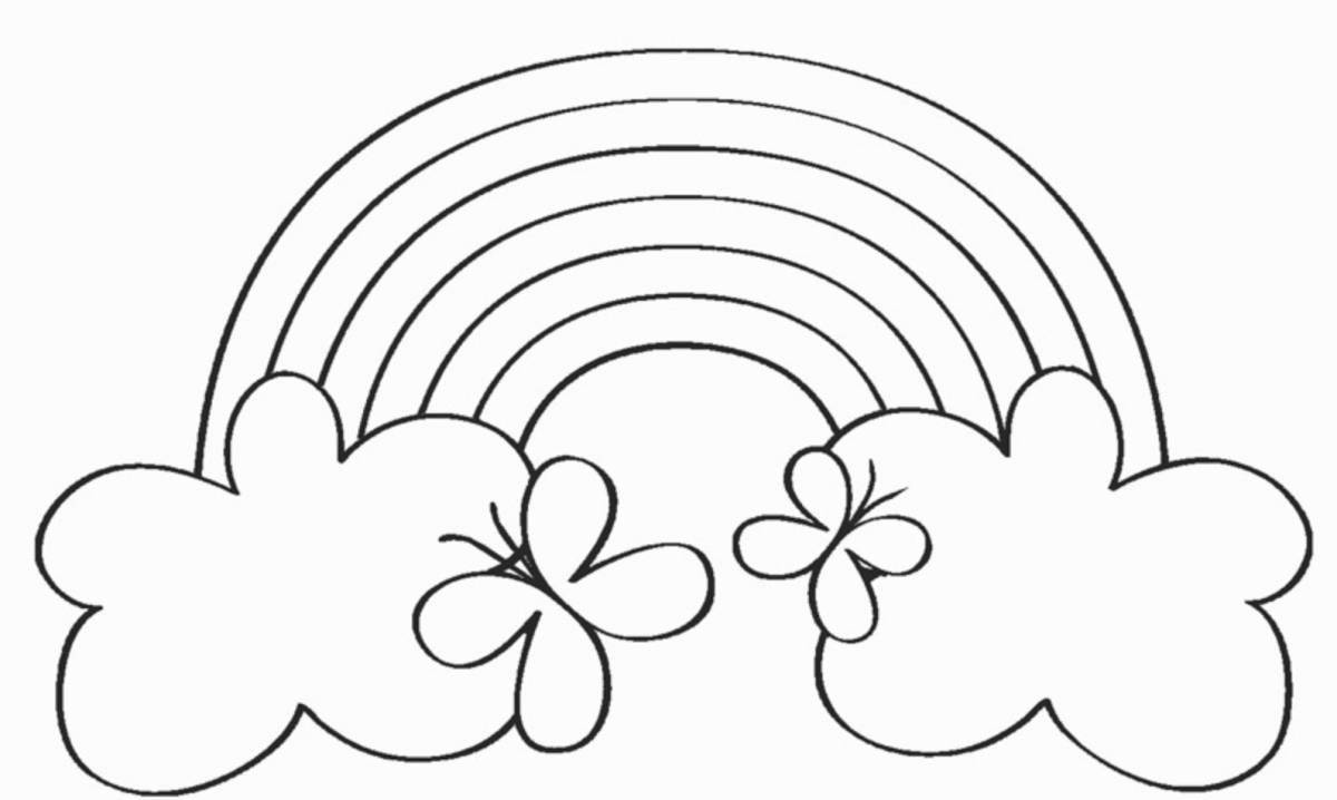 Photo Colorful rainbow coloring book