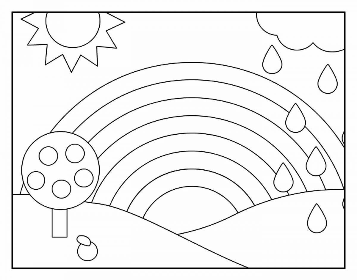 Vibrant rainbow coloring pages