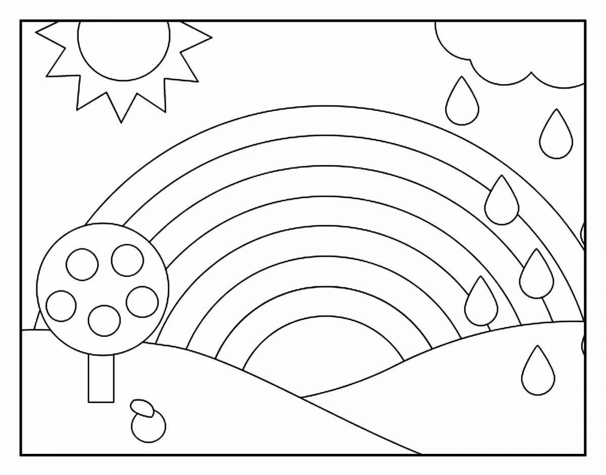 Яркие раскраски радужные цвета