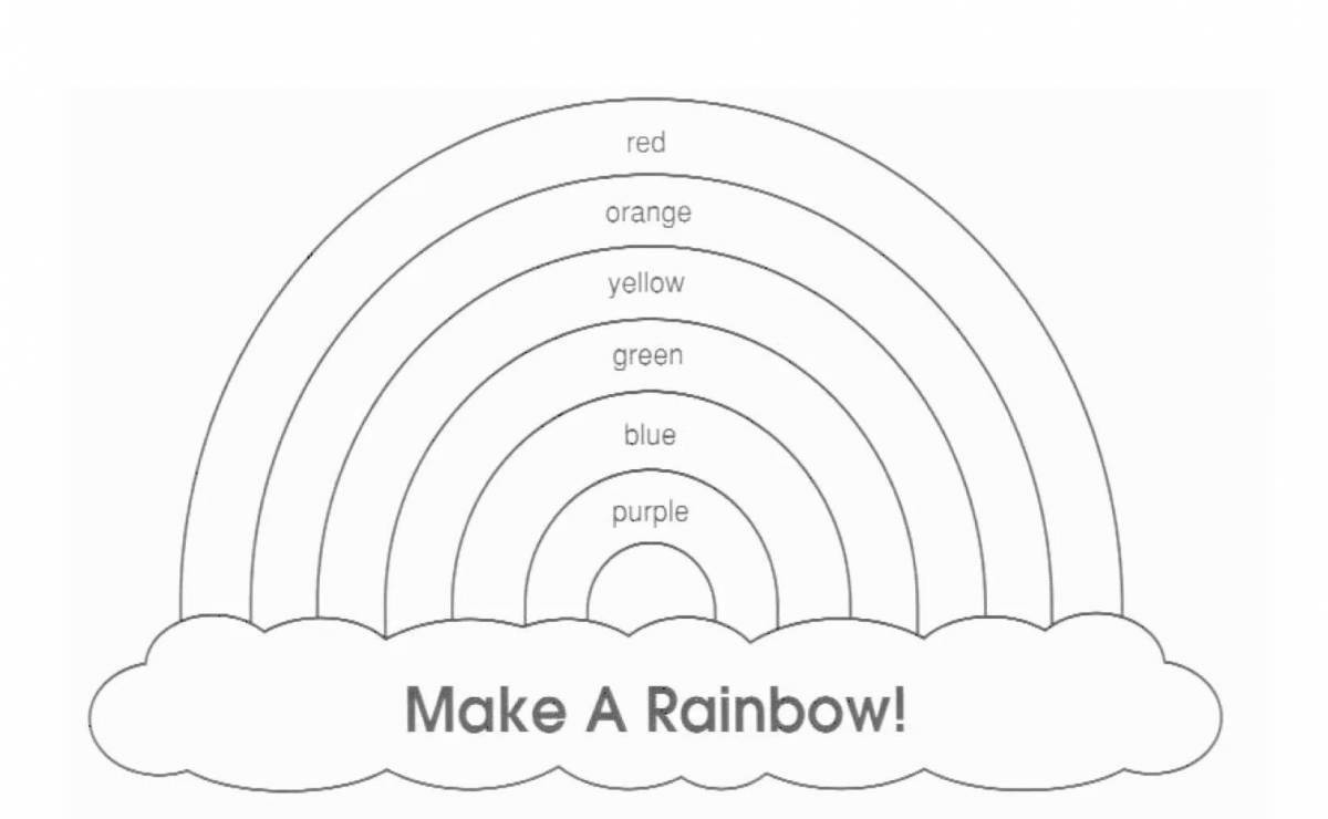 Charming rainbow coloring book
