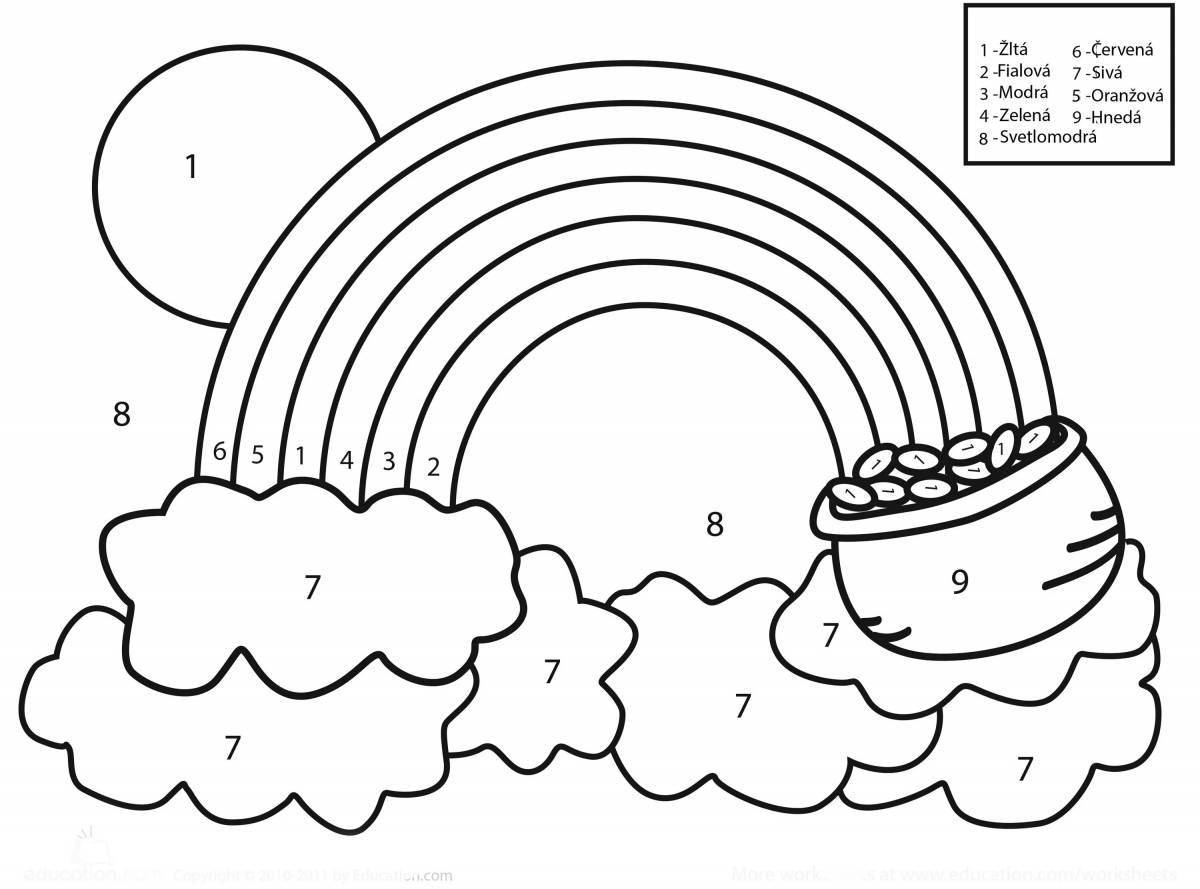 Photo Sparkling rainbow coloring book