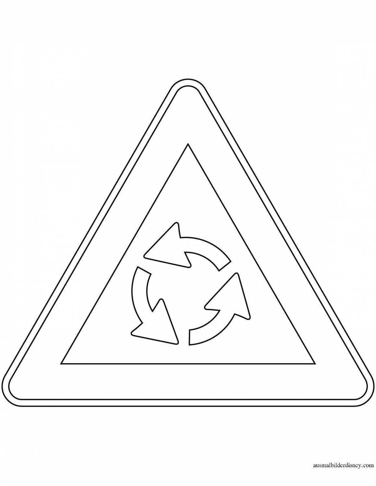 Safety sign coloring page