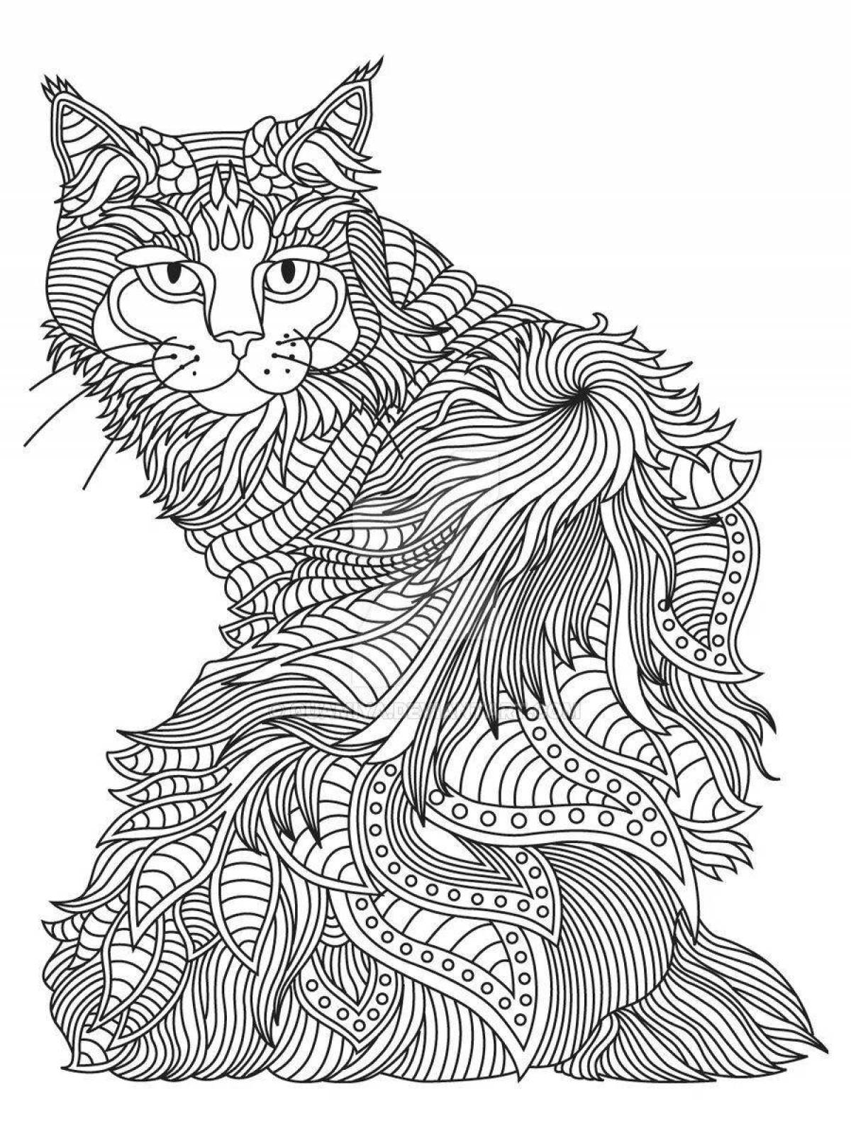 Креативная раскраска для кошек