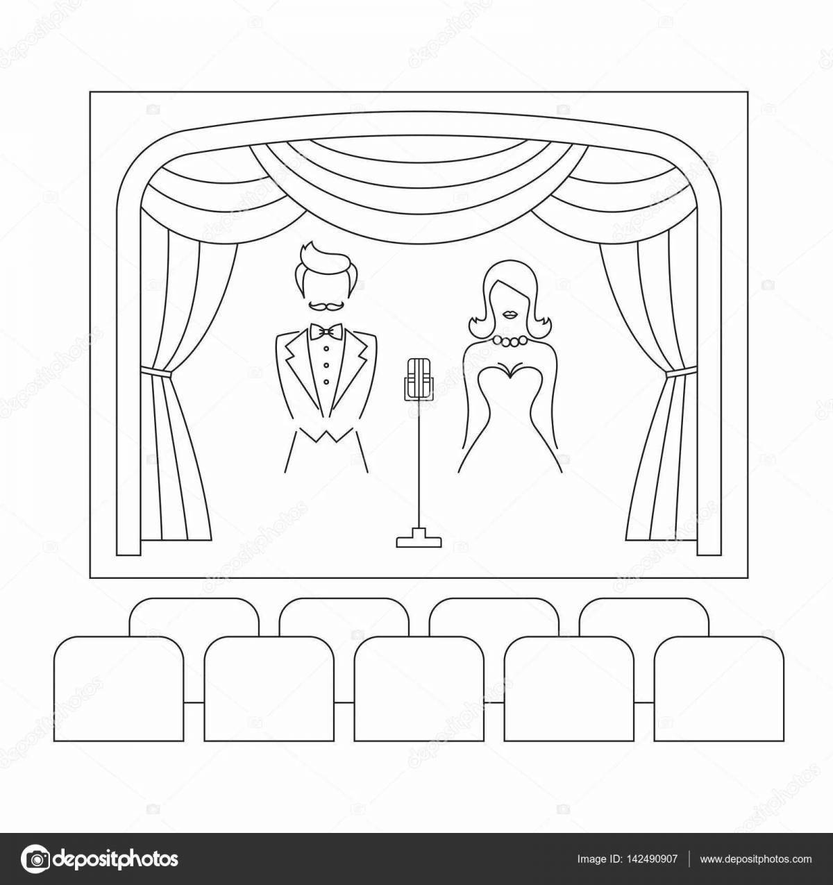 Shining theater coloring page