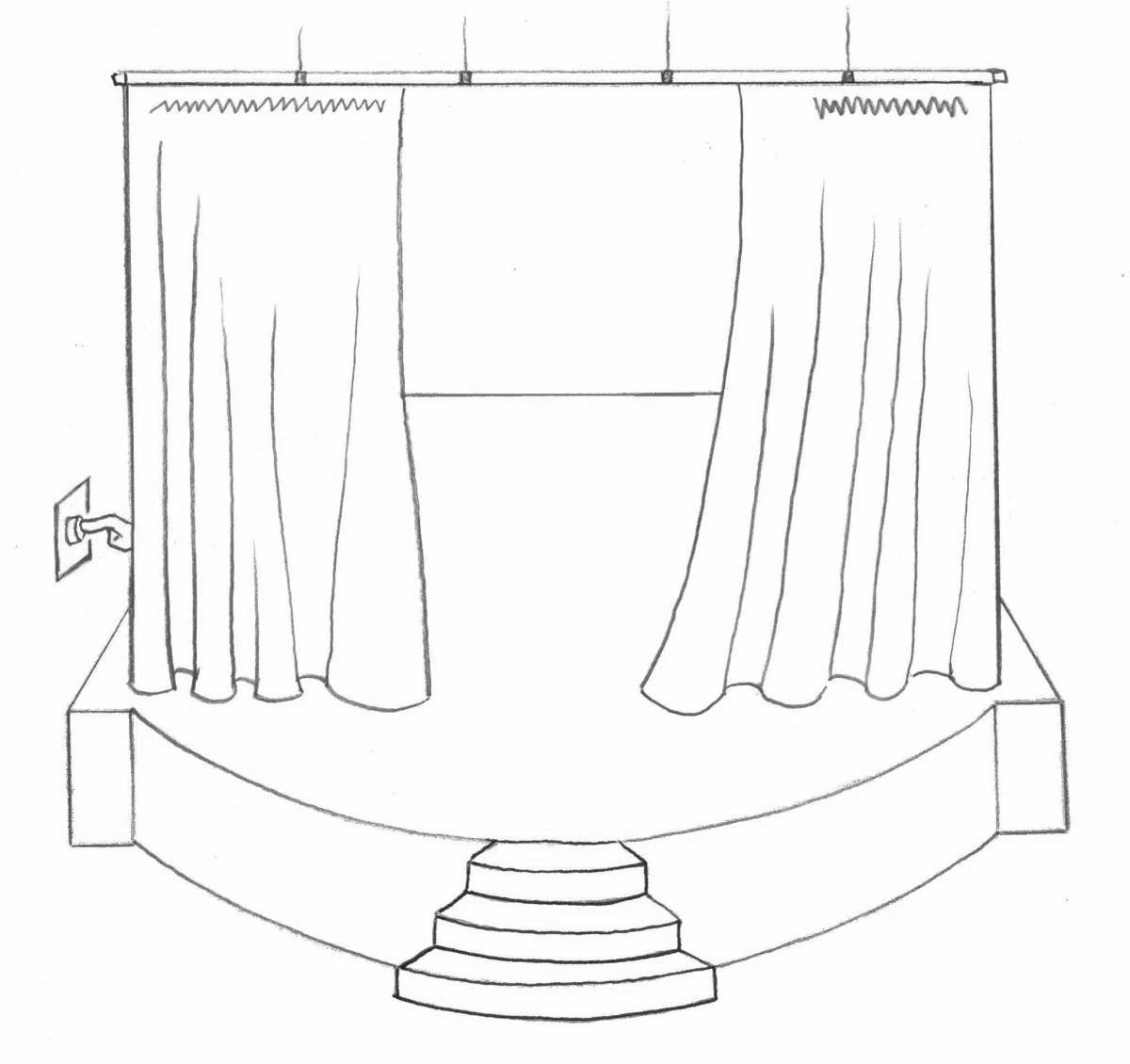 Coloring page magnificent theater stage