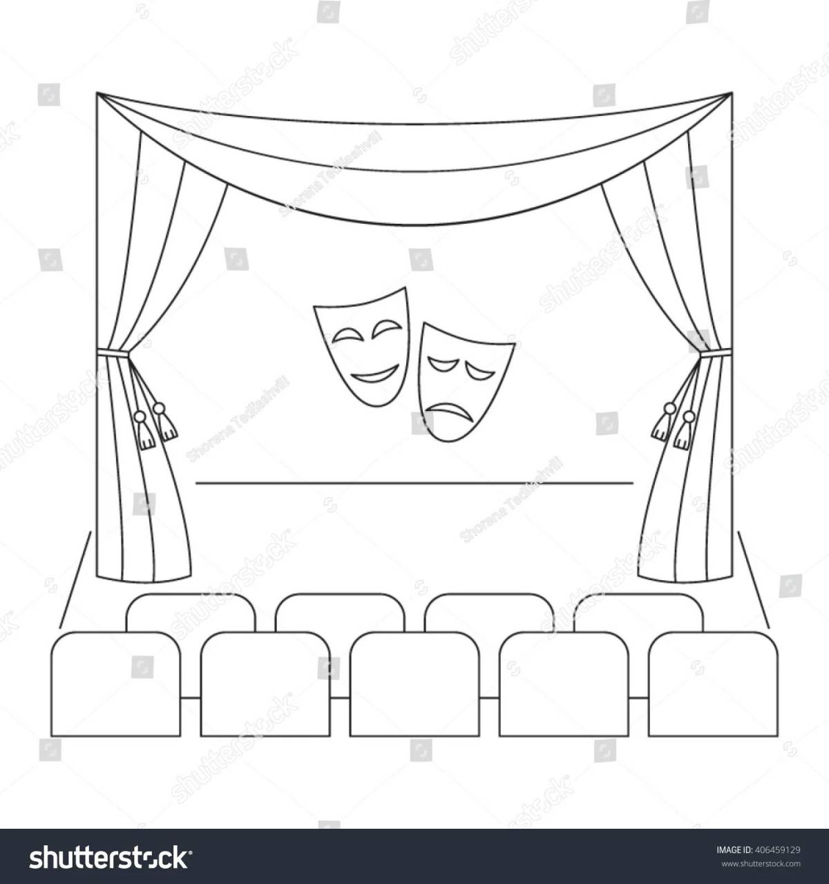 Amazing theatrical coloring page