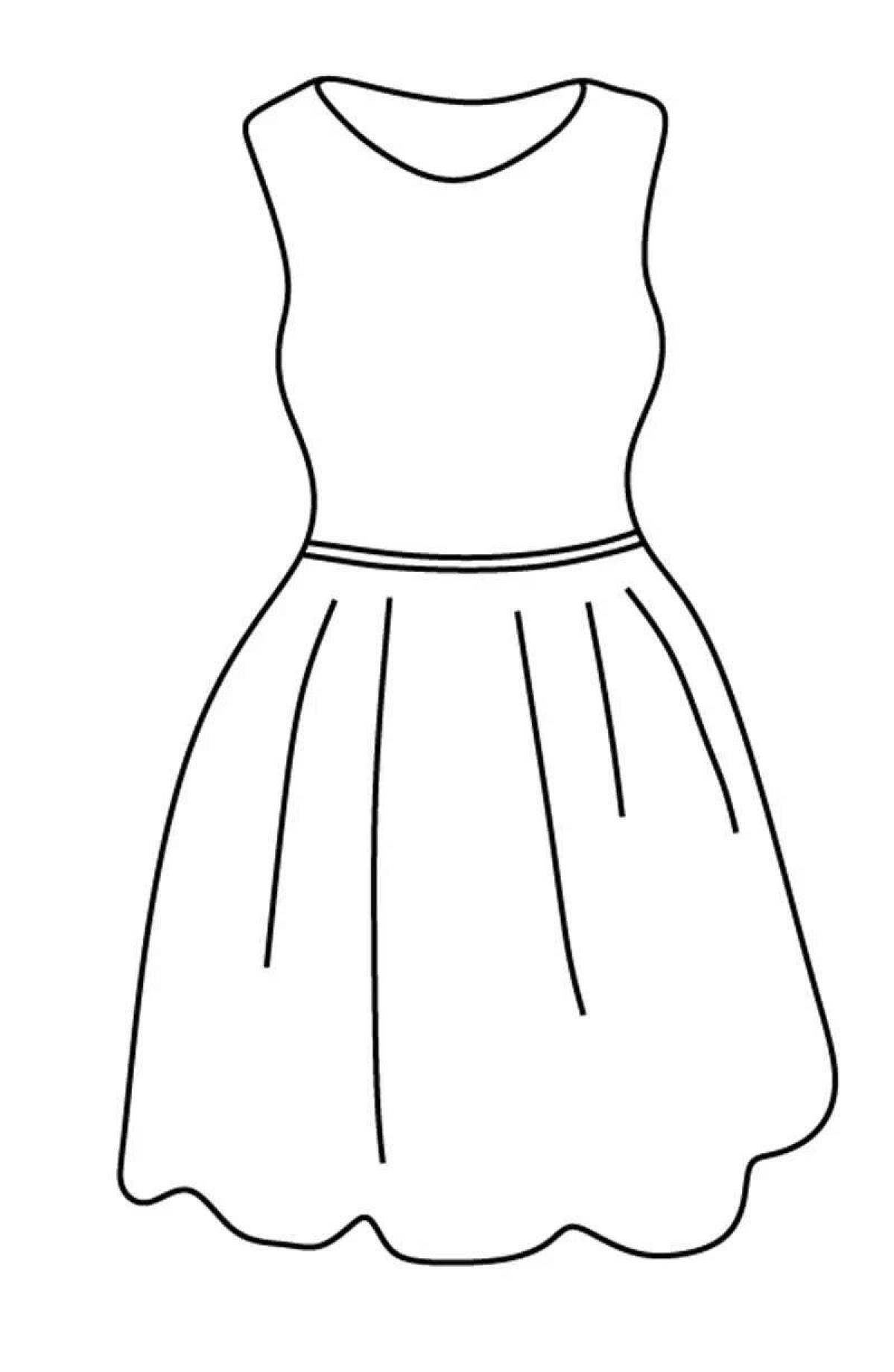 Coloring page fine clothes dress