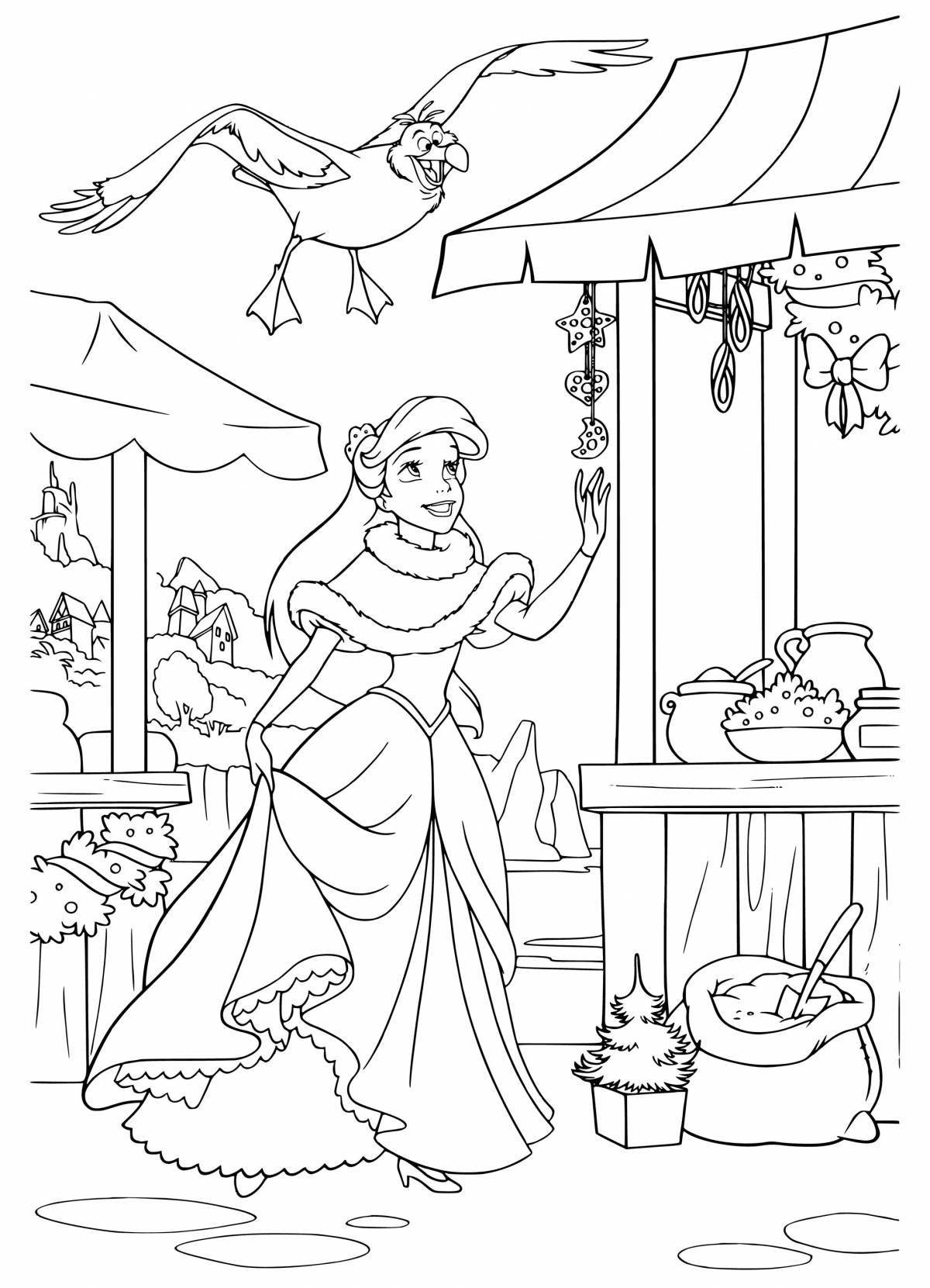 Gorgeous christmas princess coloring book