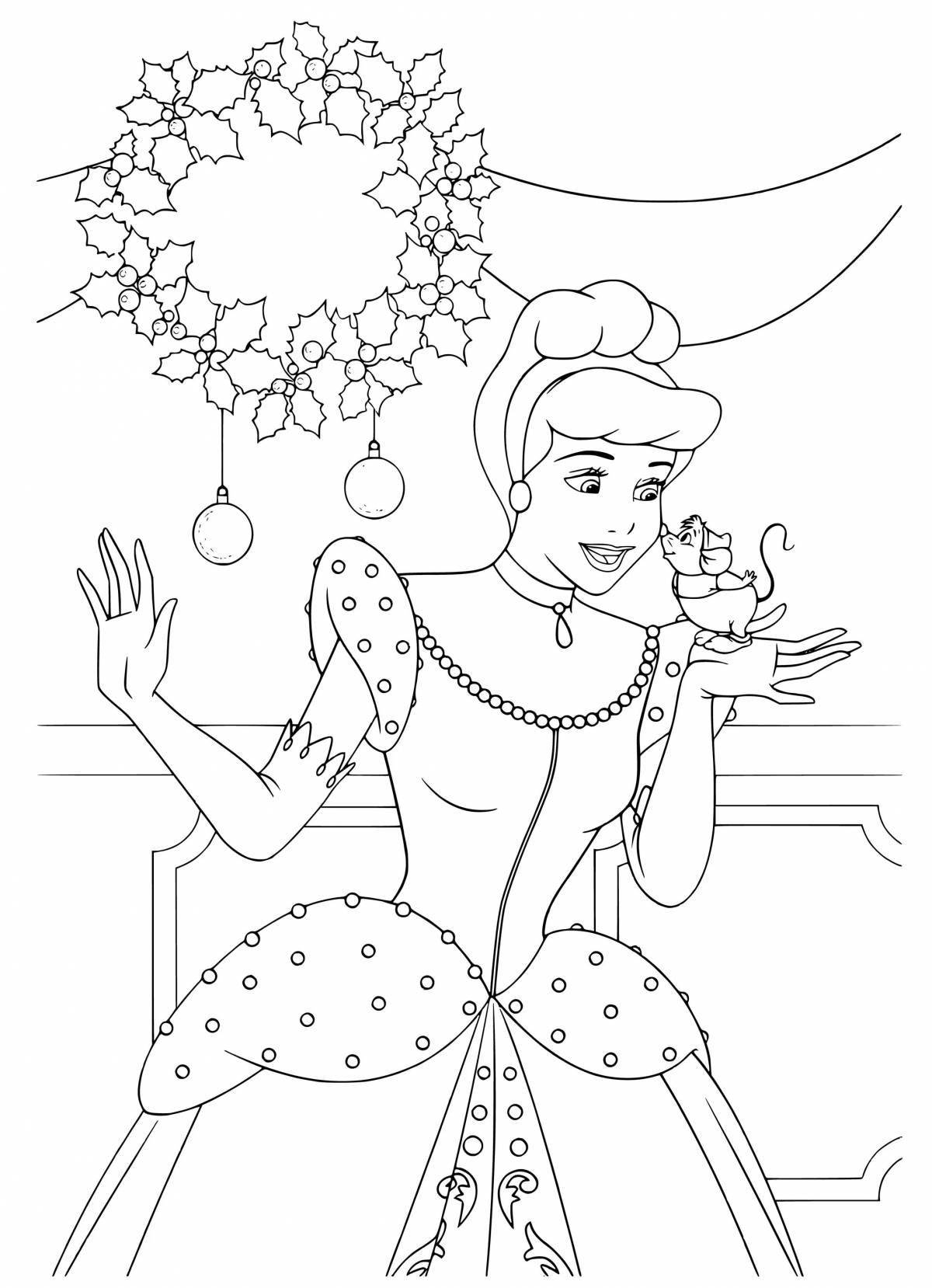 Fairy coloring christmas princess