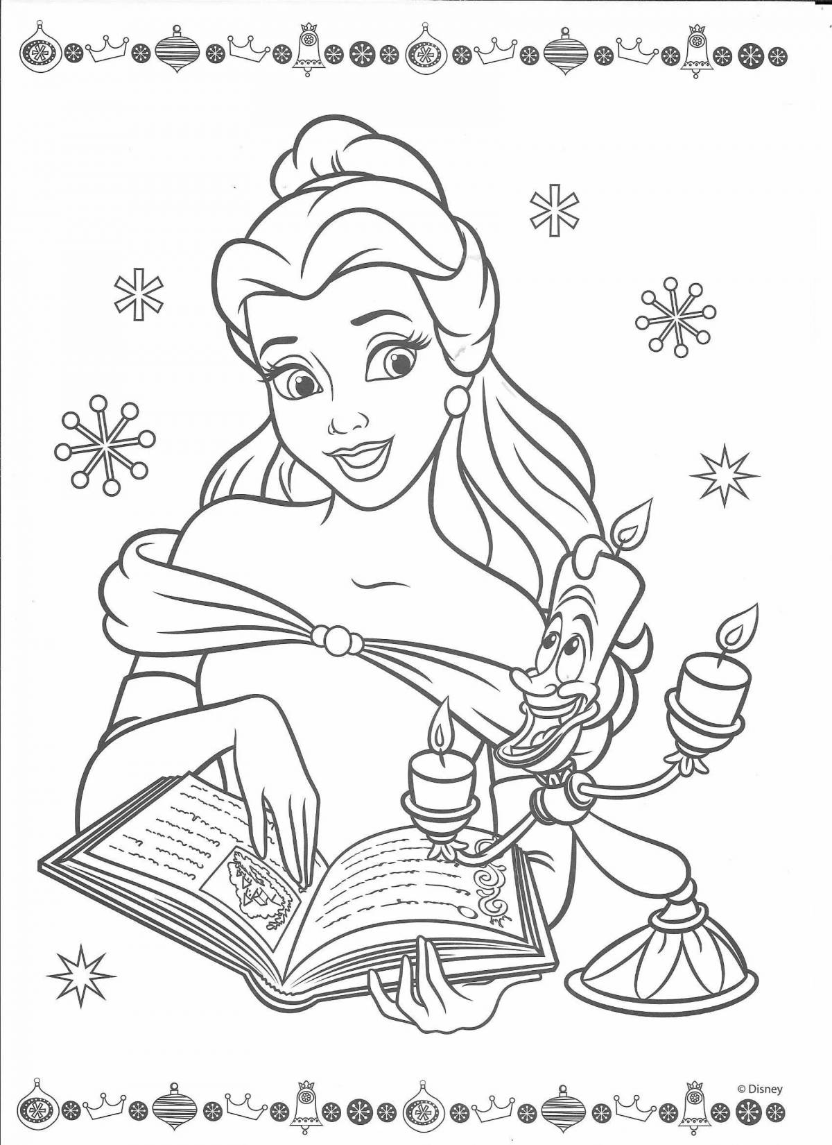 Christmas princess glamor coloring book