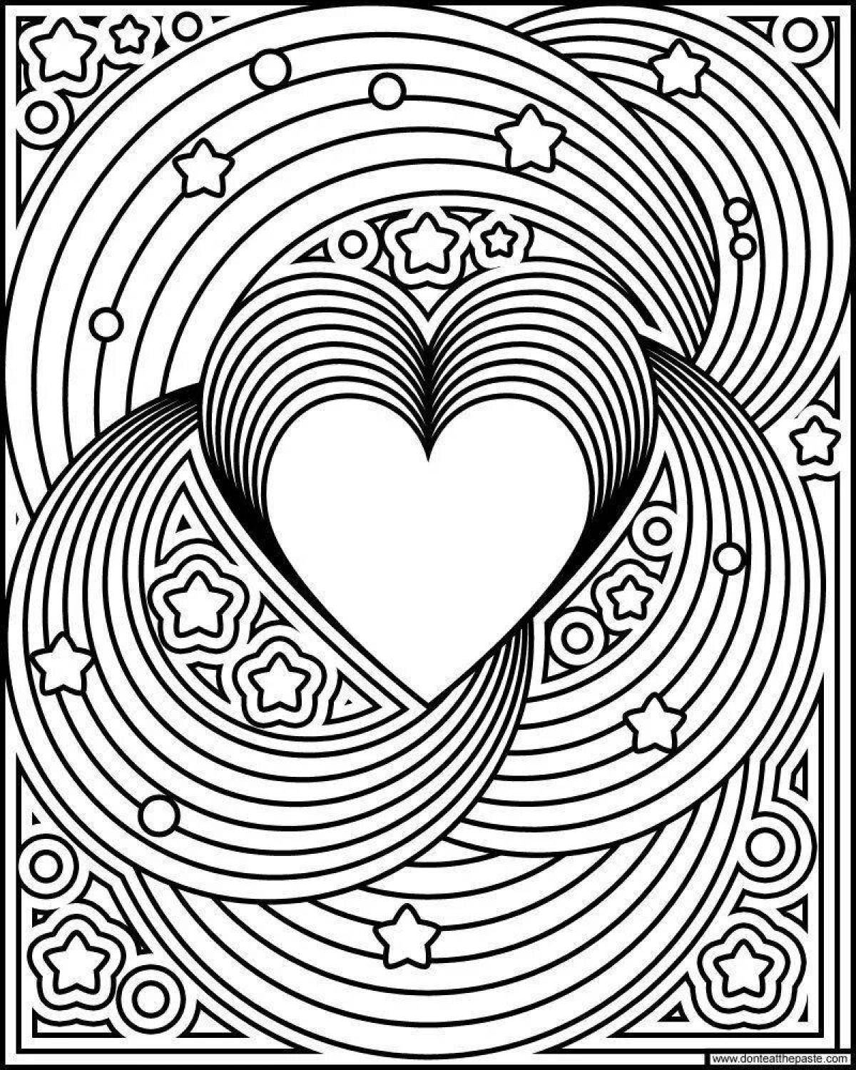 Blissful love antistress coloring book