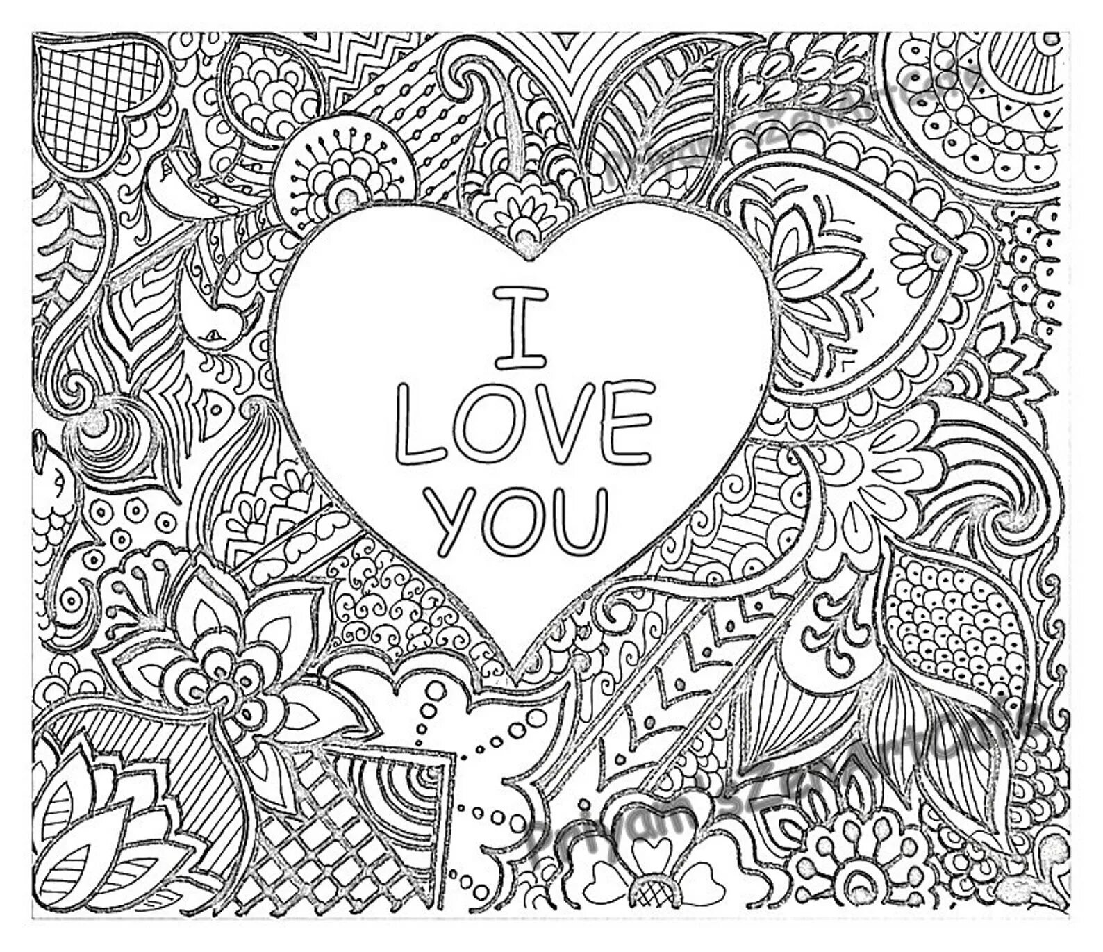 Coloring book gorgeous love antistress
