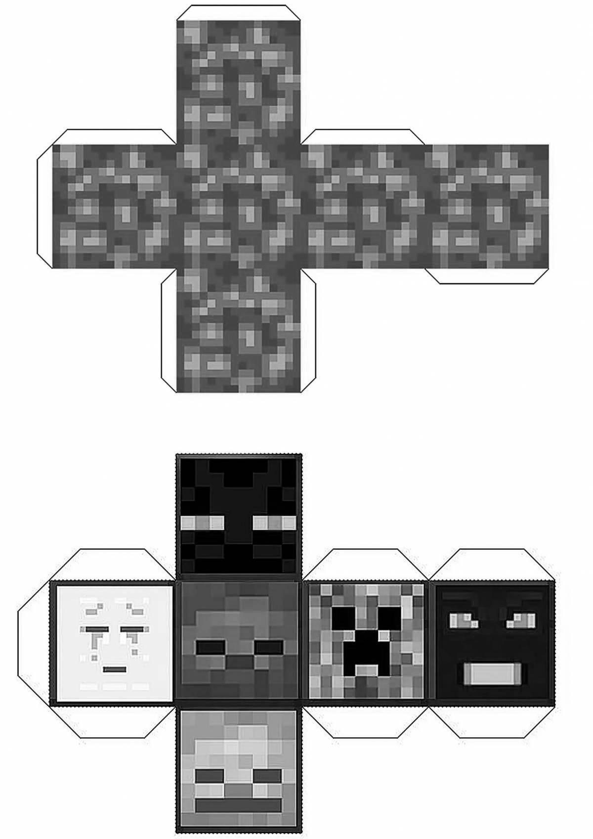 Witty minecraft make coloring page