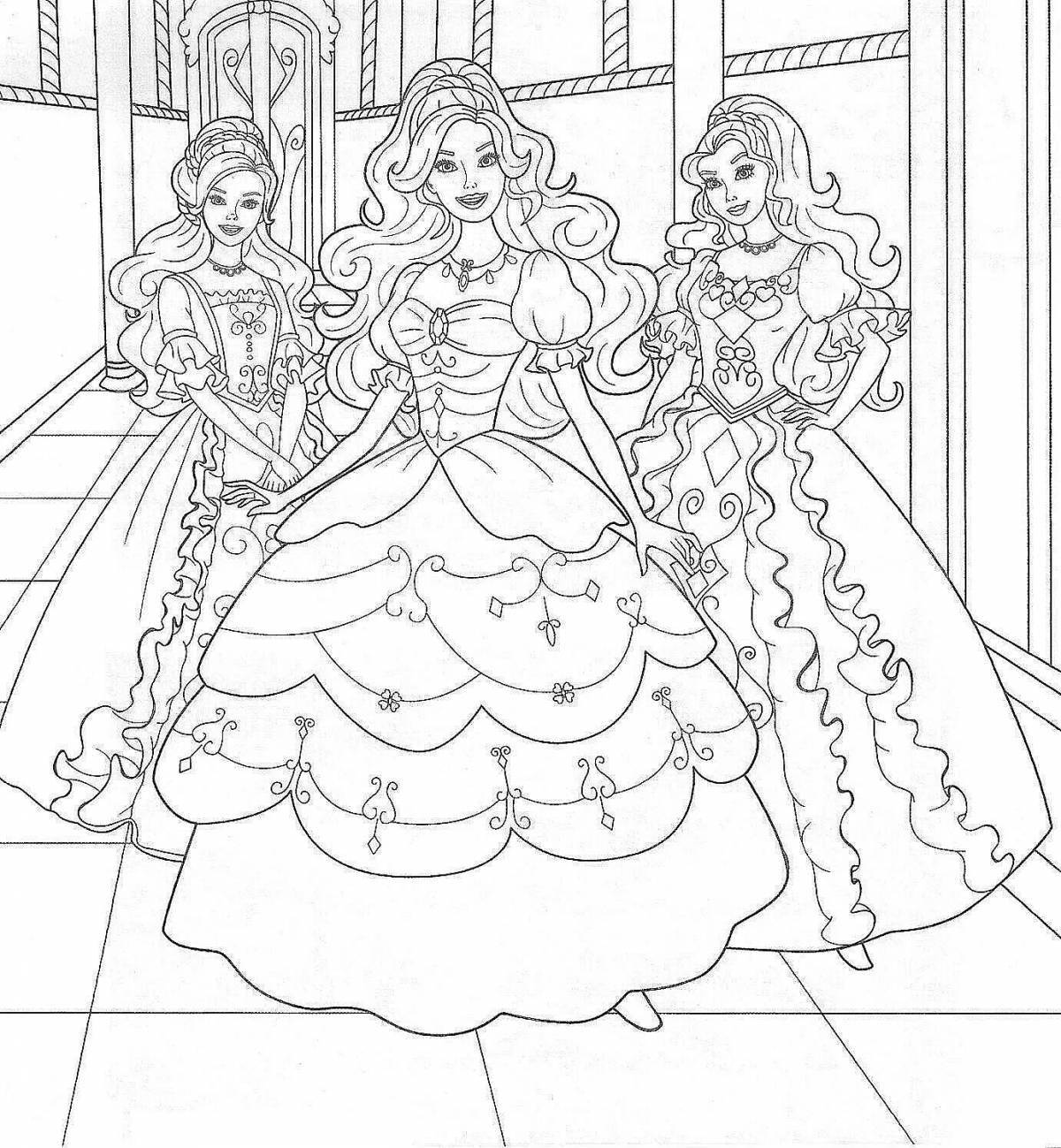 Amazing coloring pages of barbie dolls