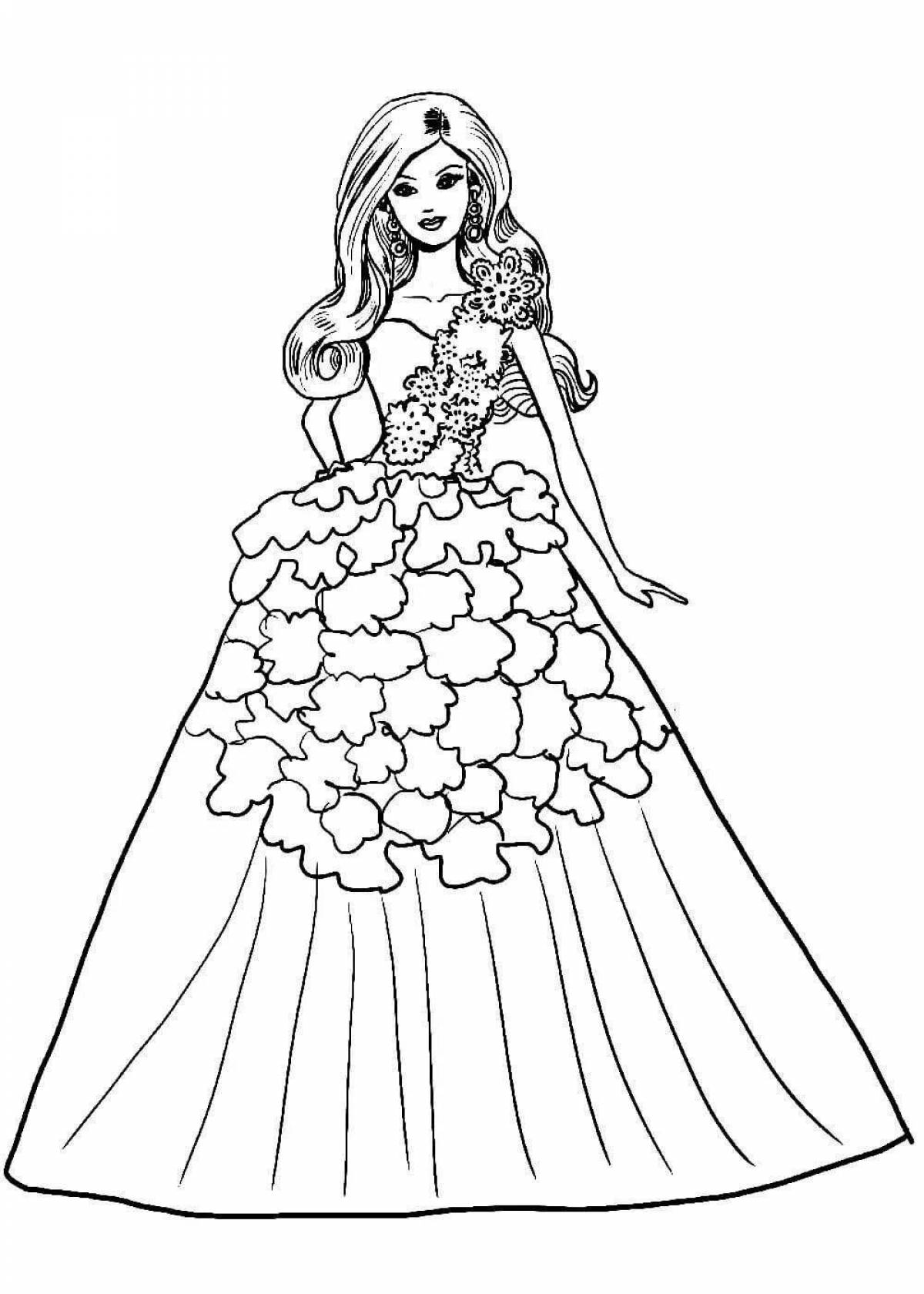 Exquisite barbie doll coloring book