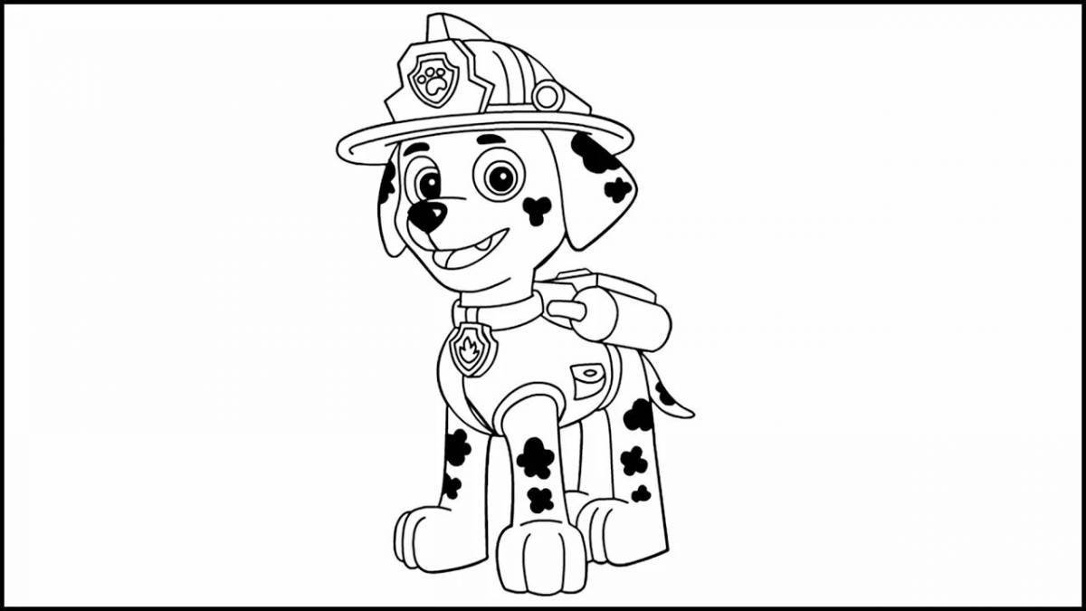 Coloring page gorgeous fire dog