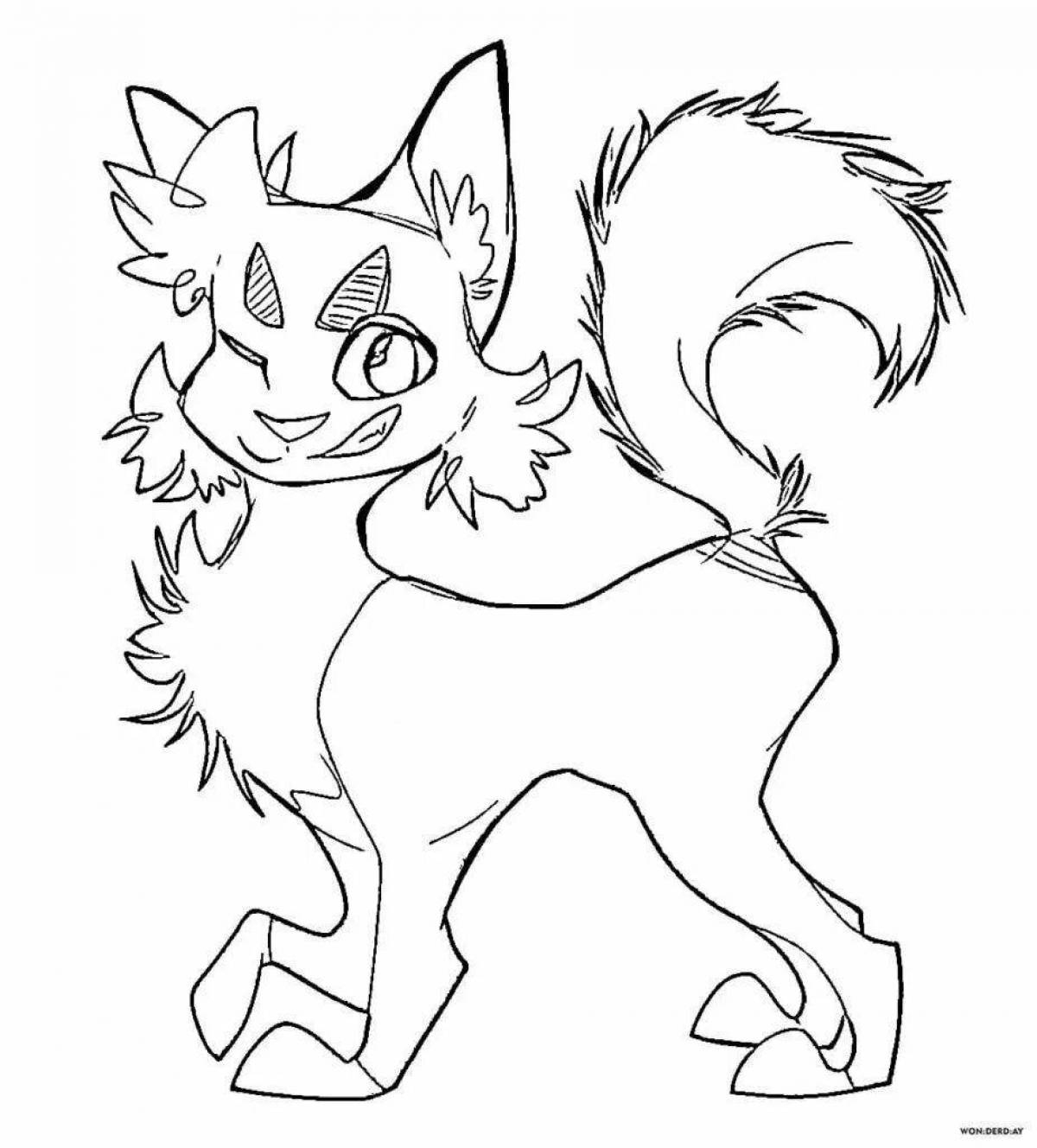 Colouring happy beach cat