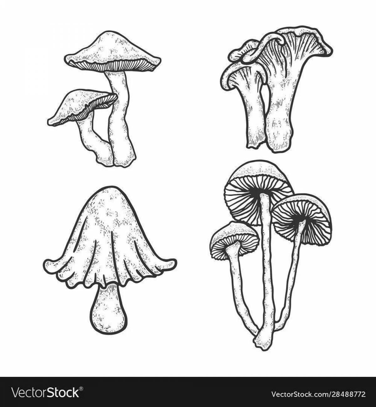 Charming mushroom false coloring
