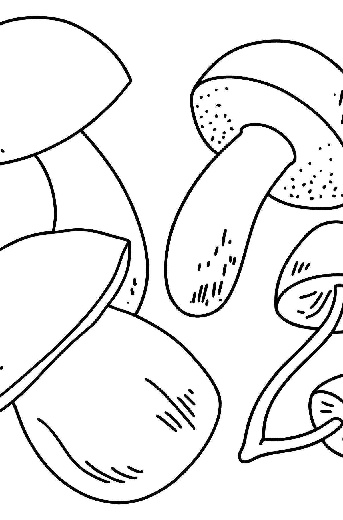 Photo Shiny honey mushroom false coloring page