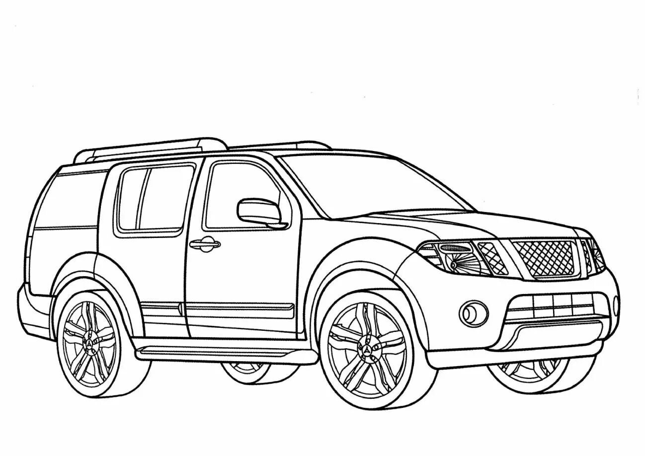 Intricate SUV coloring book