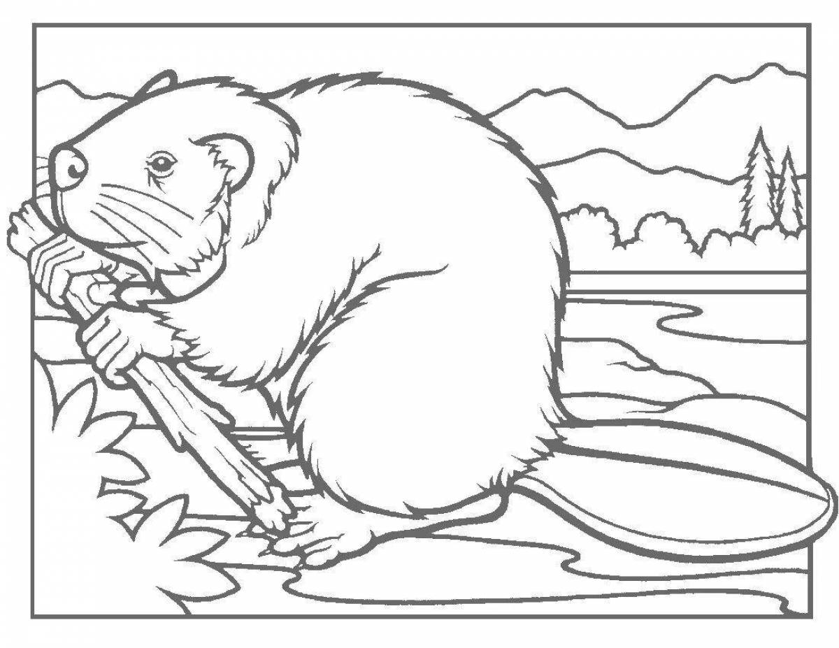Mystical Russian animal coloring book