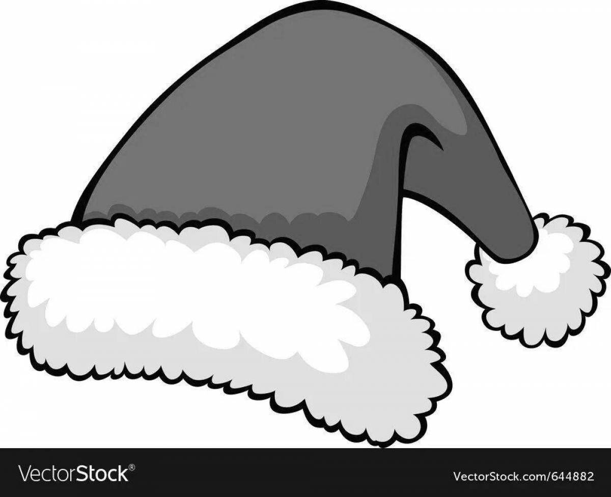 Coloring page charming Christmas hat