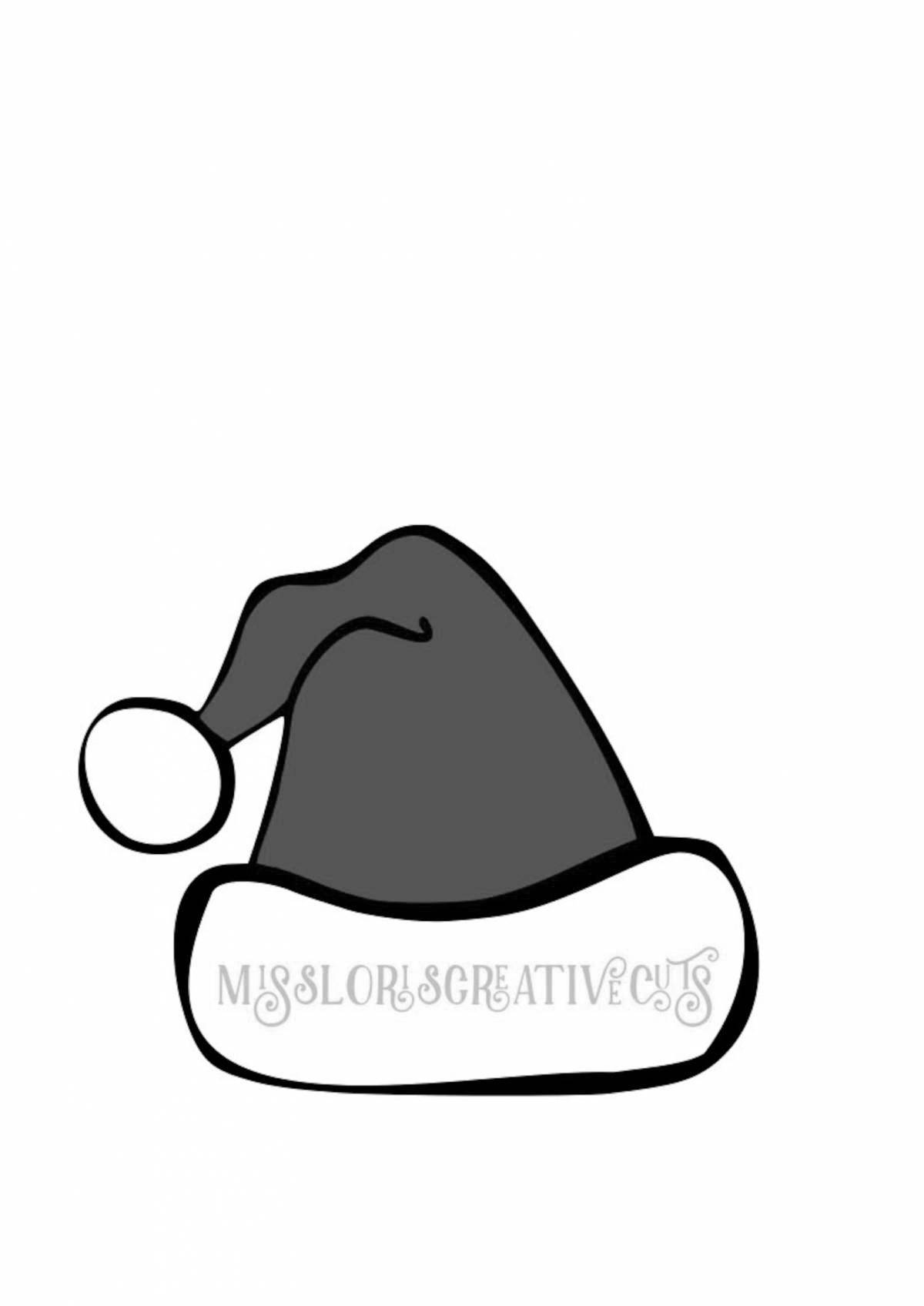 Coloring cute christmas hat