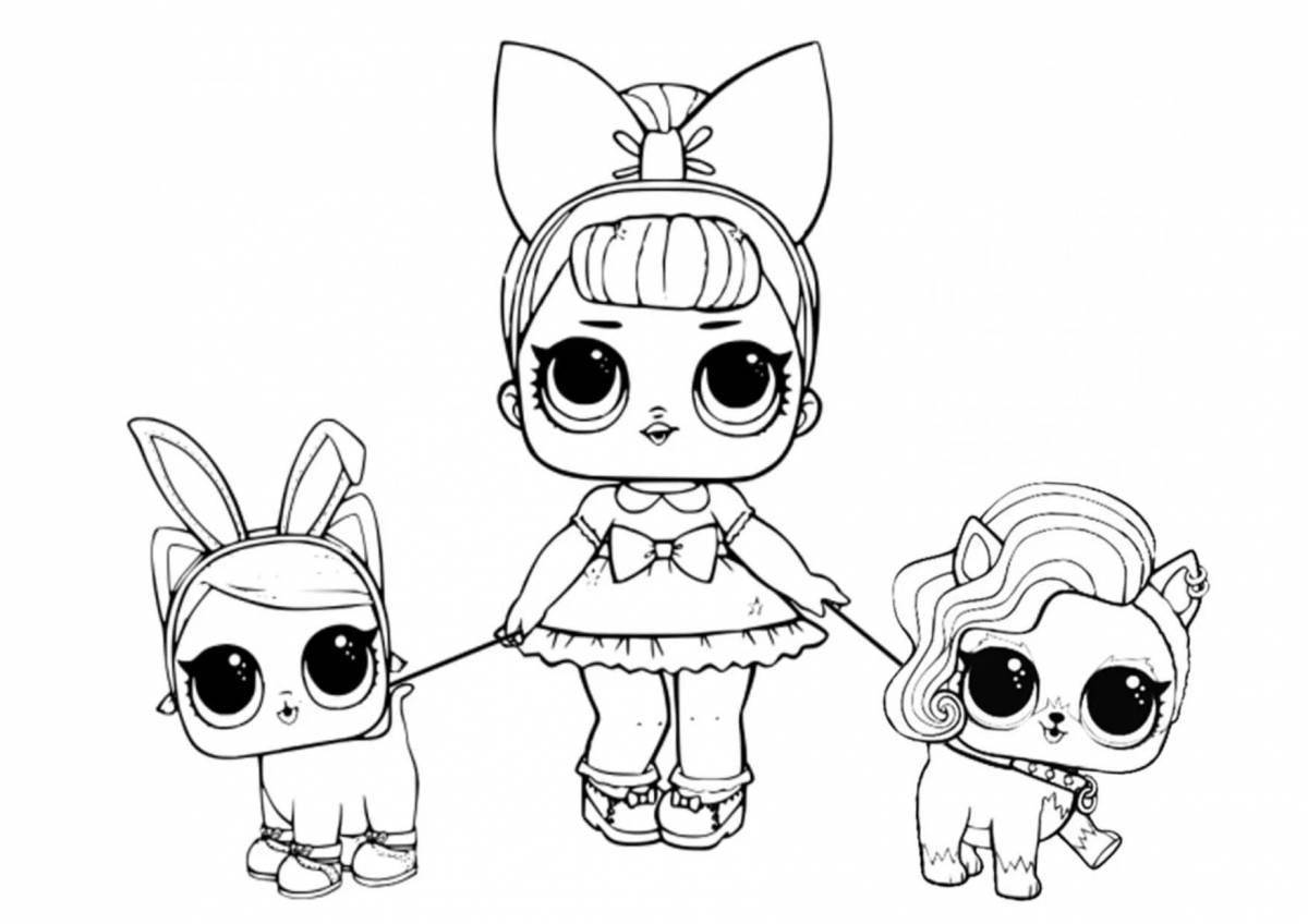 Adorable page bunny coloring doll