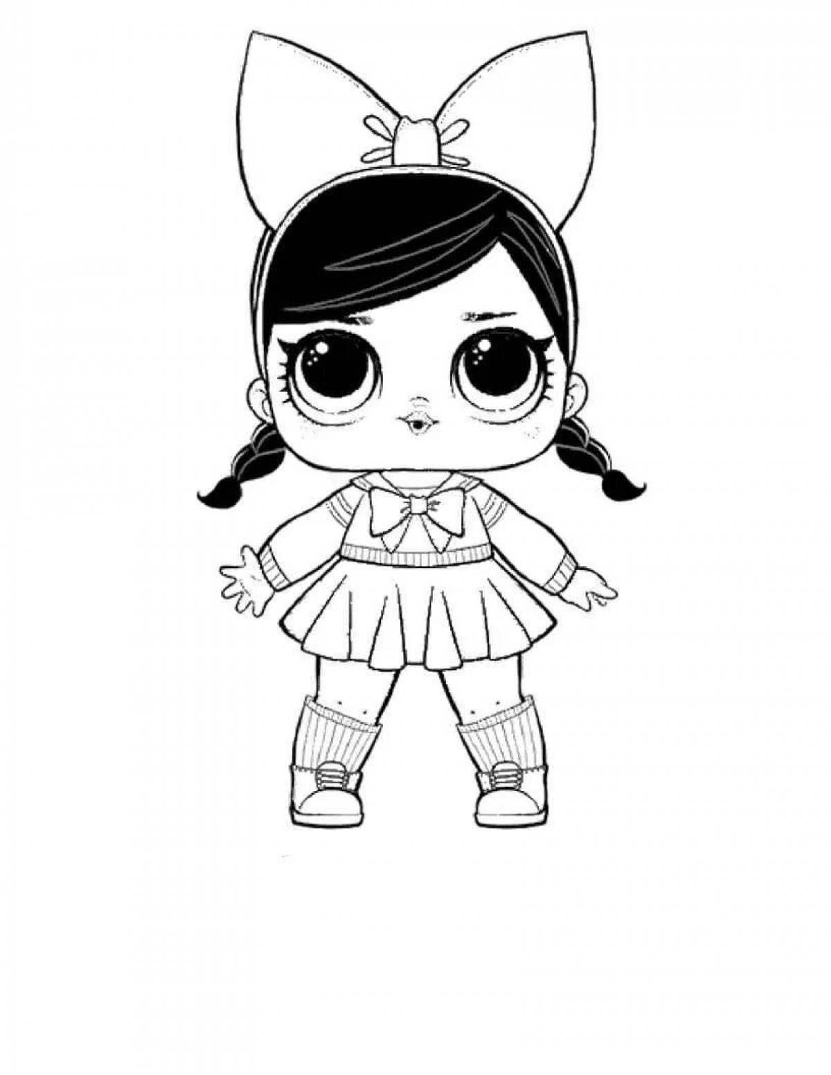 Animated bunny doll coloring