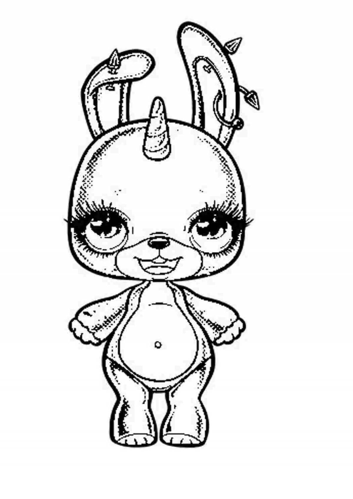 Soft doll coloring bunny