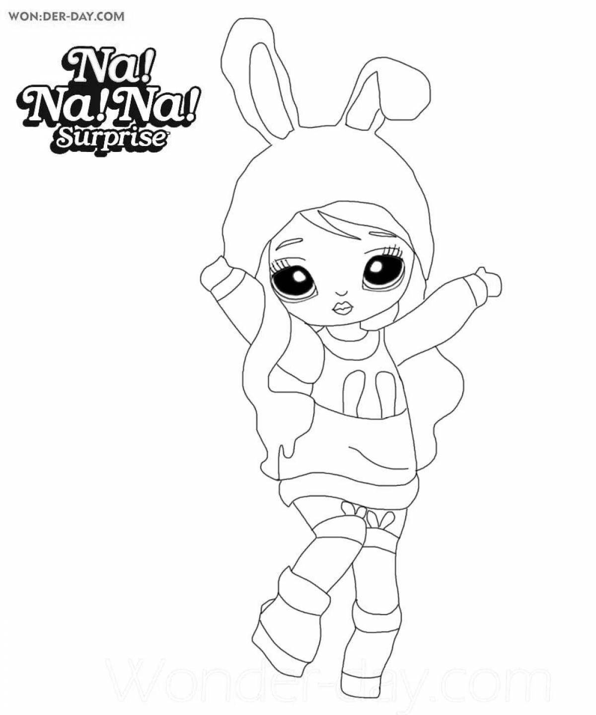 Chubby bunny doll coloring