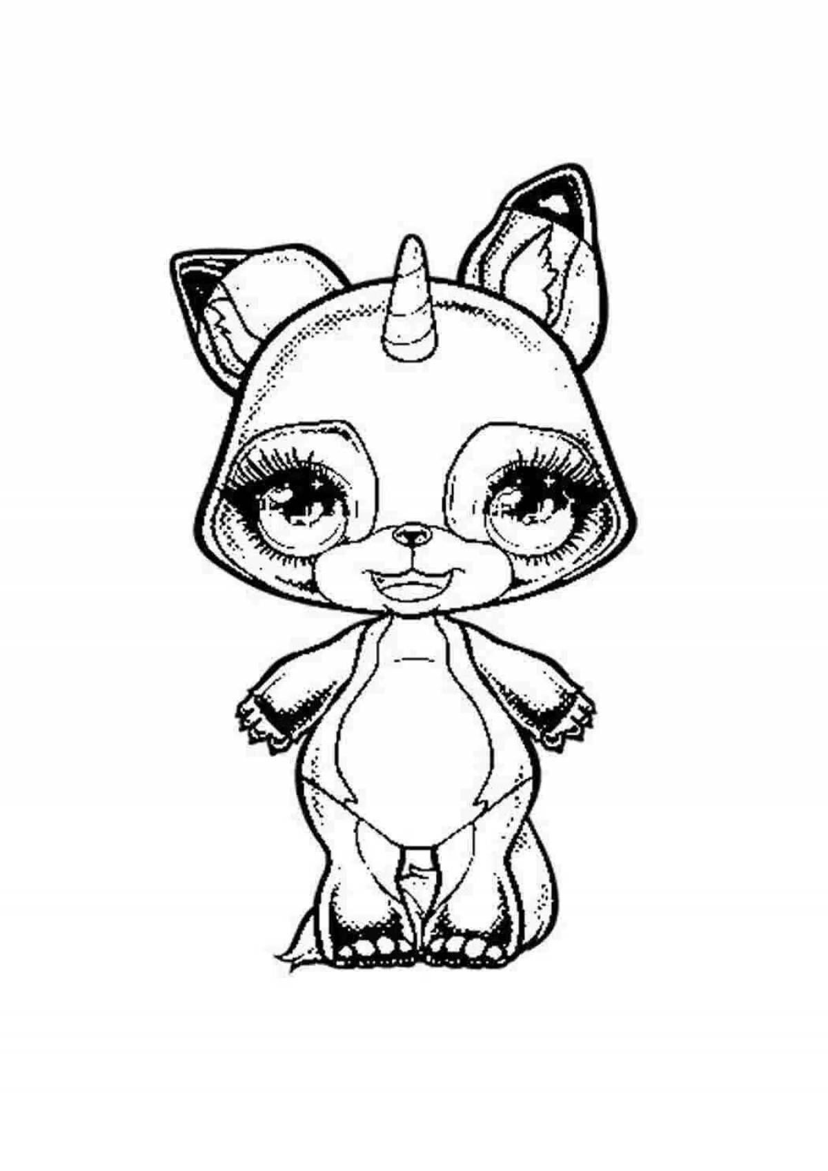 Wiggly coloring page bunny doll