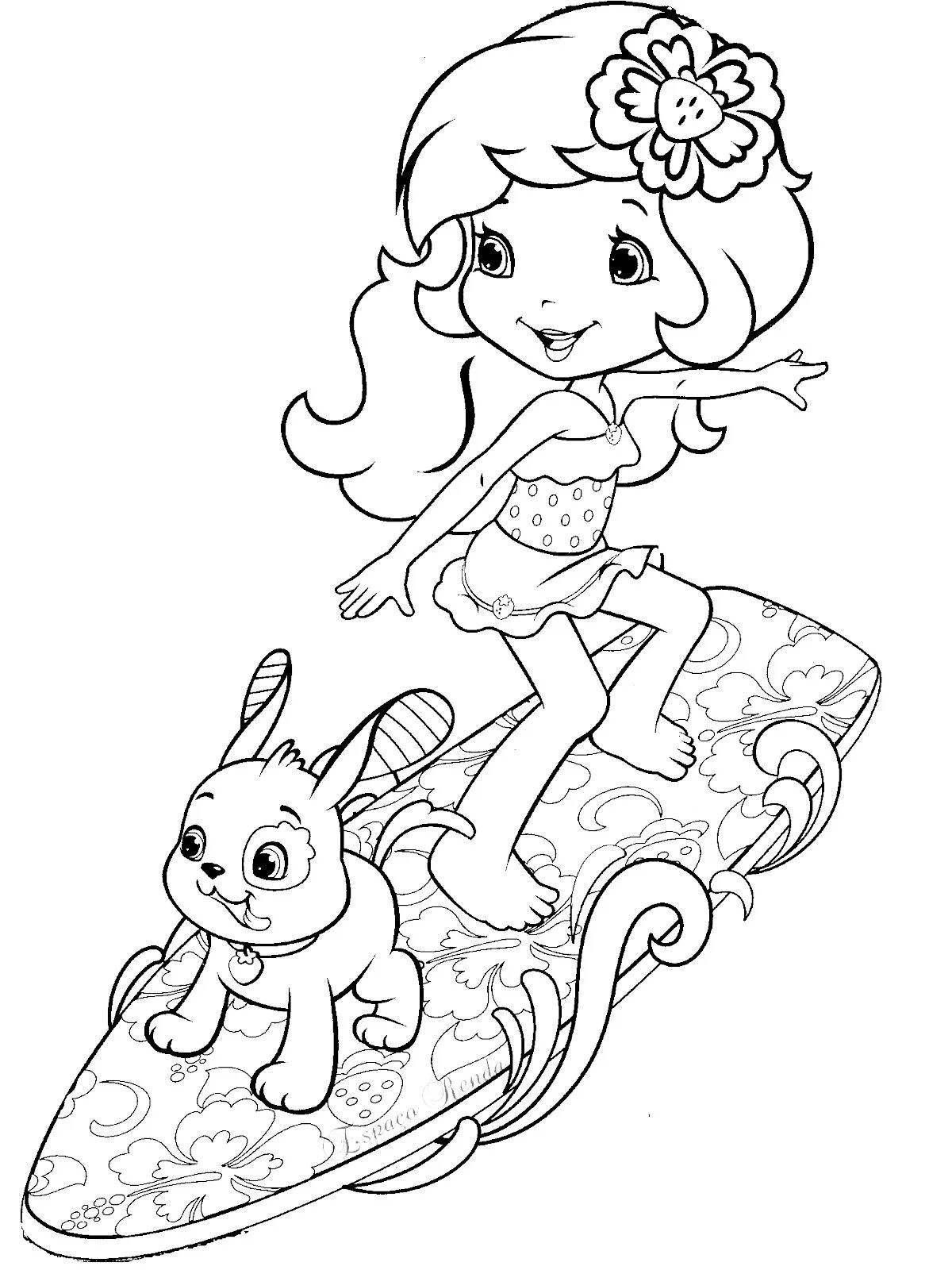 Squishy coloring page bunny doll