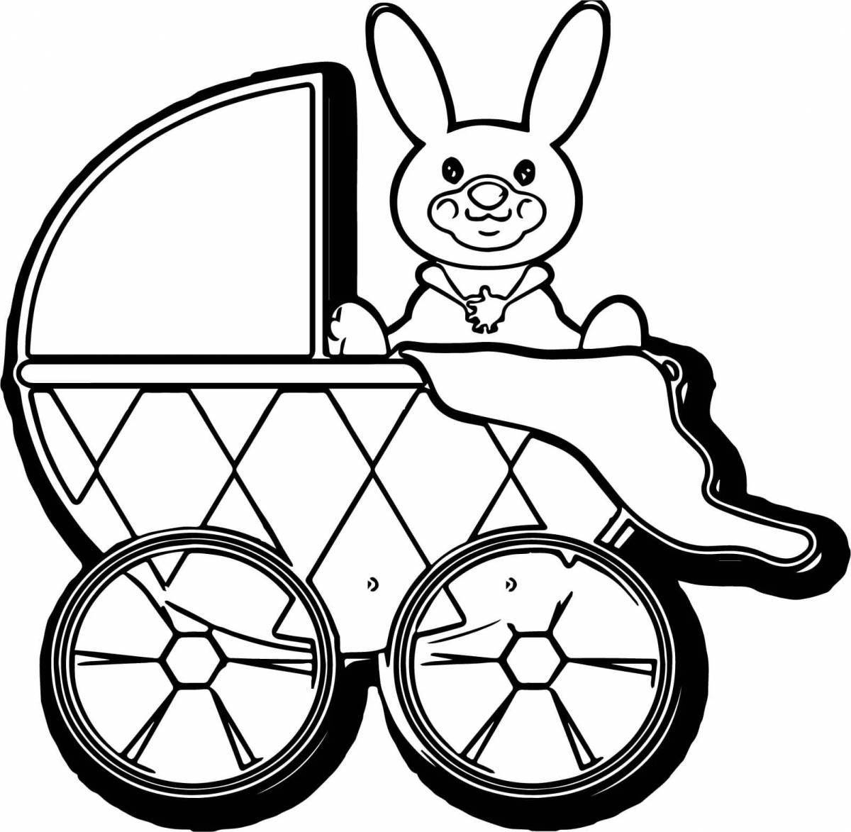 Snuggable coloring page bunny doll