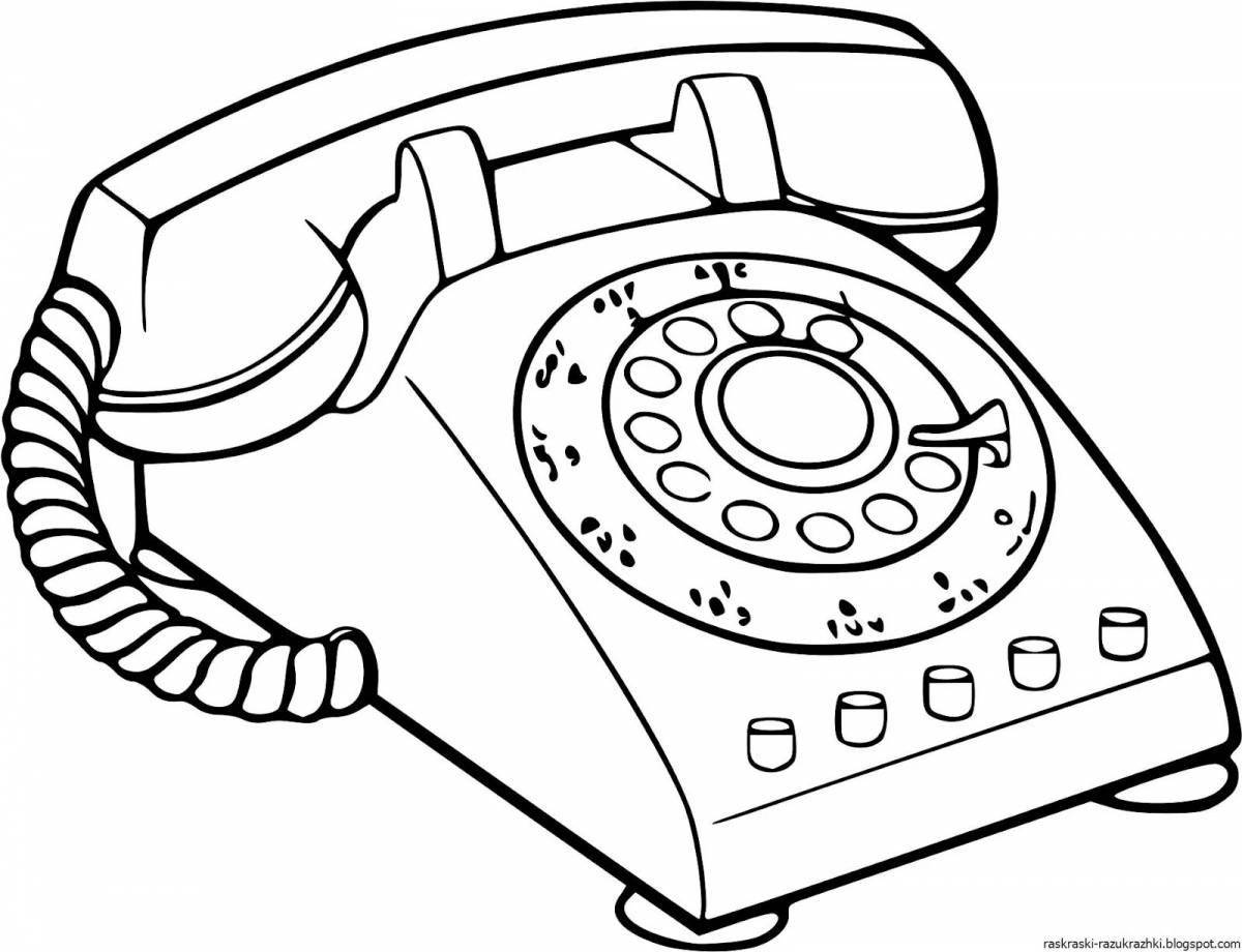 Color-bright phone coloring page