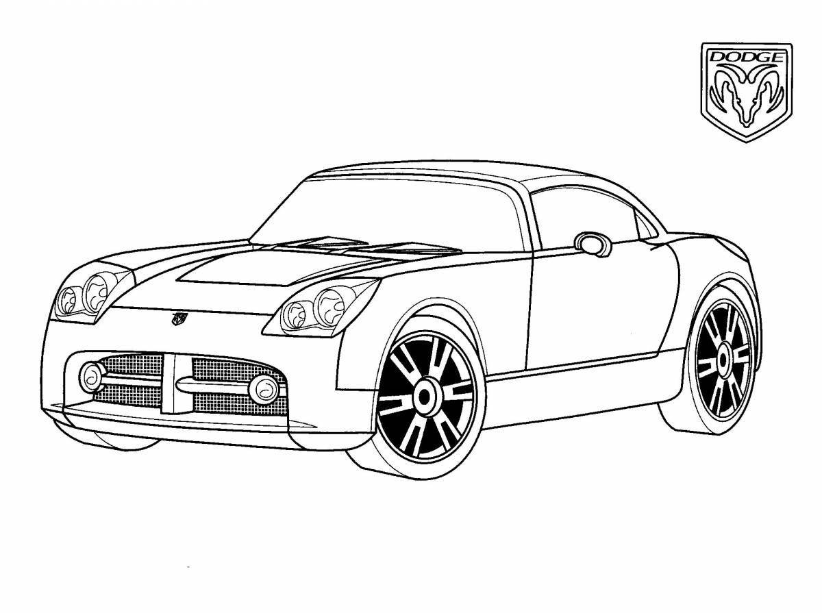 Coloring page of the suret car