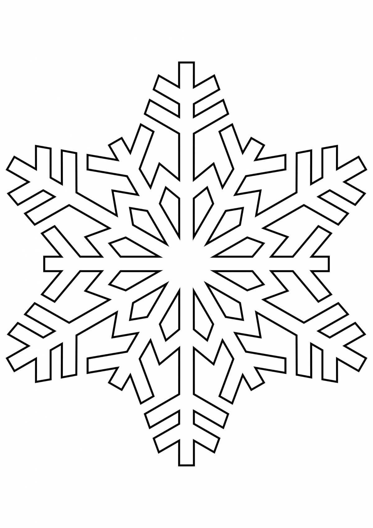 Coloring majestic snowflake
