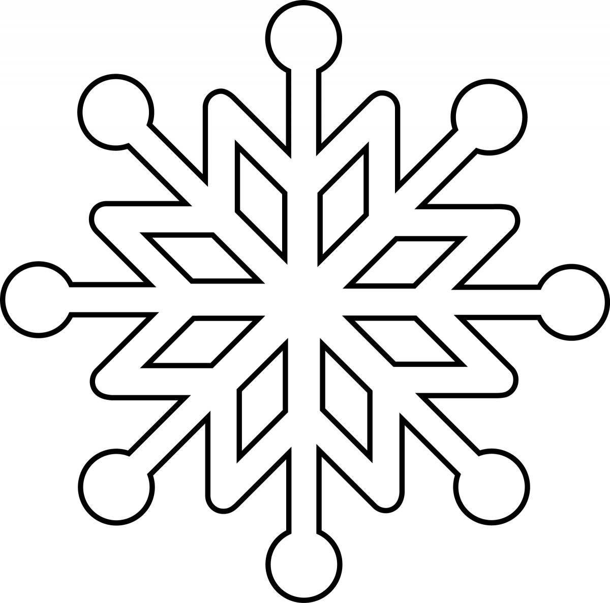 Gorgeous snowflake coloring page