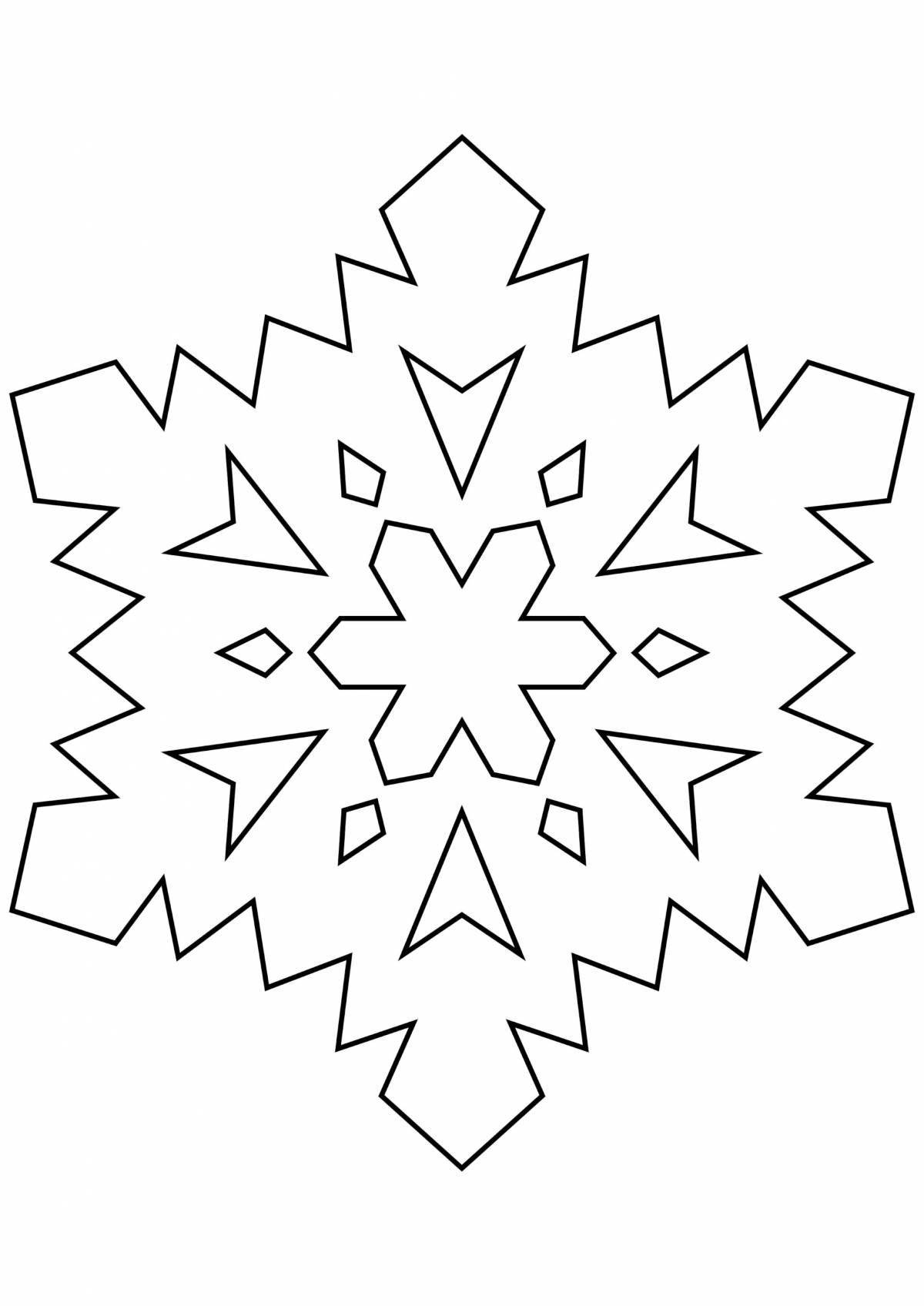 Shiny snowflake coloring page