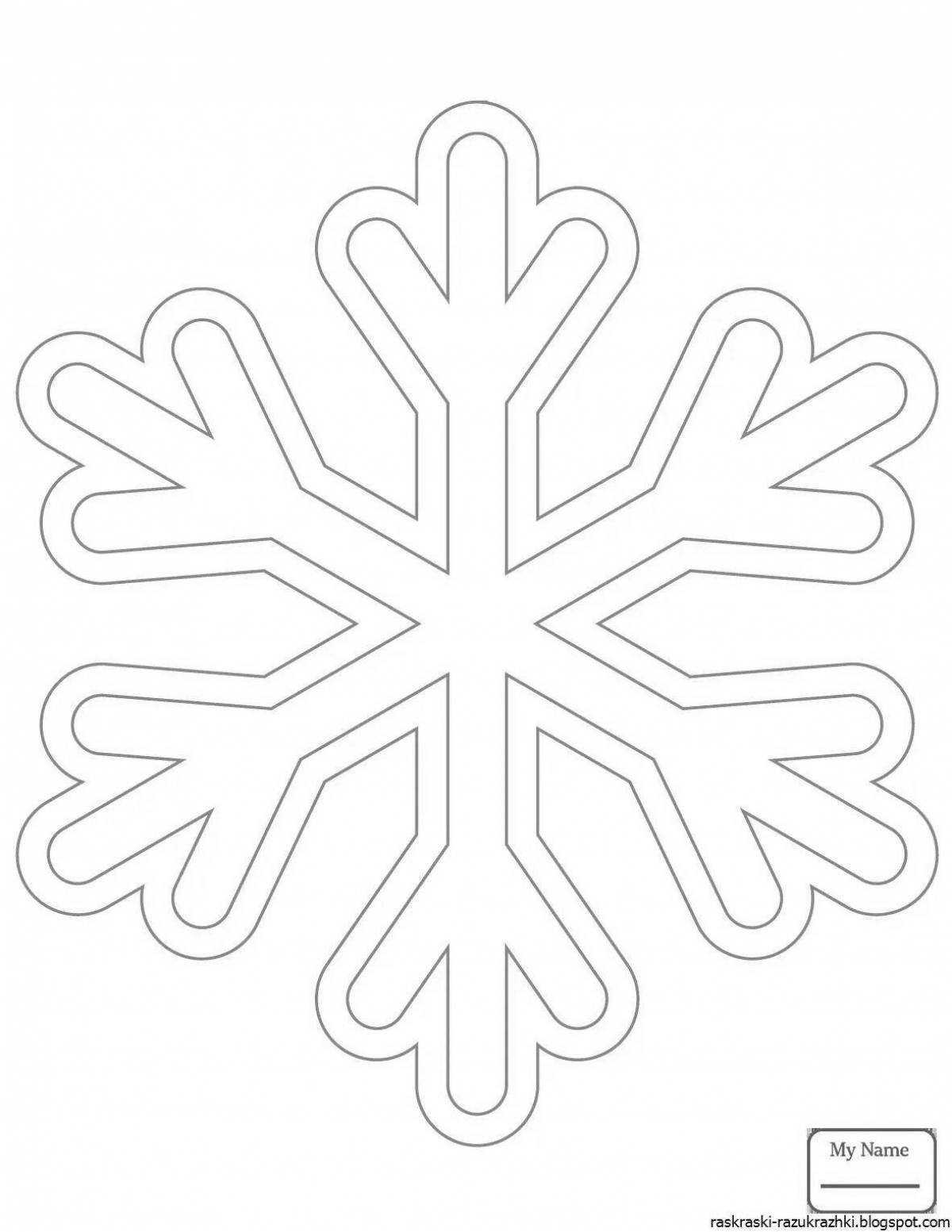 Awesome snowflake coloring page
