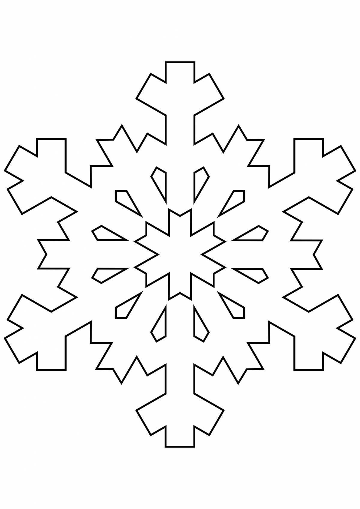 Coloring bright snowflake