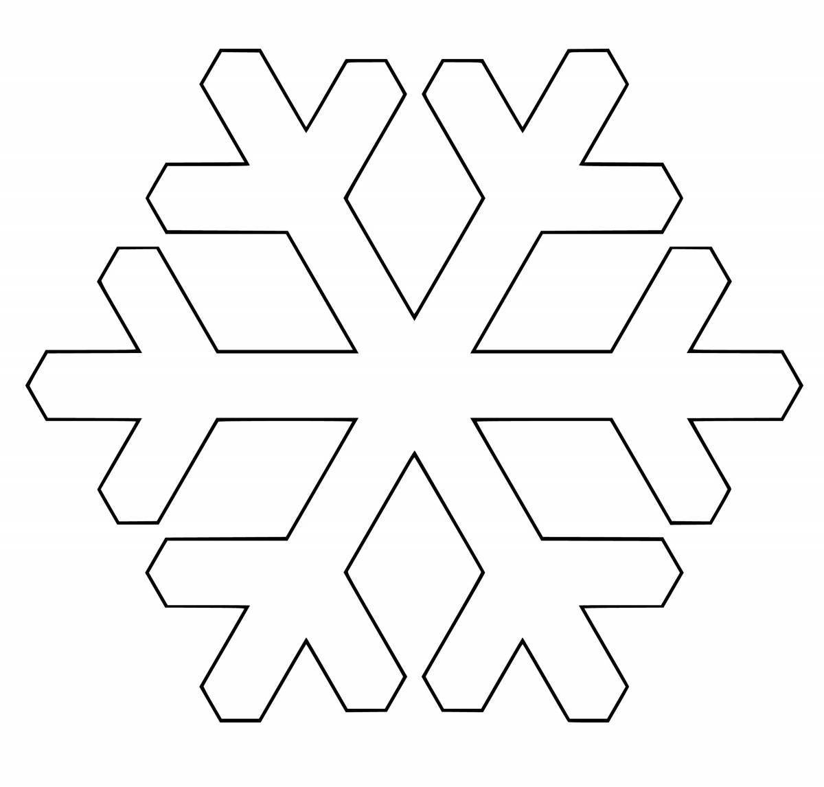 Amazing snowflake coloring page